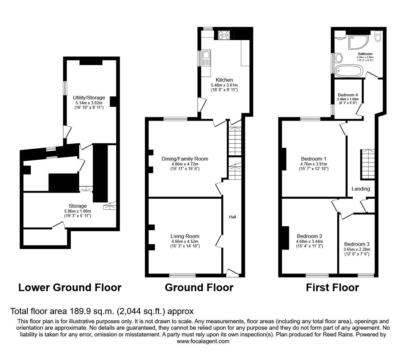 Floorplan of 4 bedroom Detached House for sale, Victoria Road, Morley, West Yorkshire, LS27