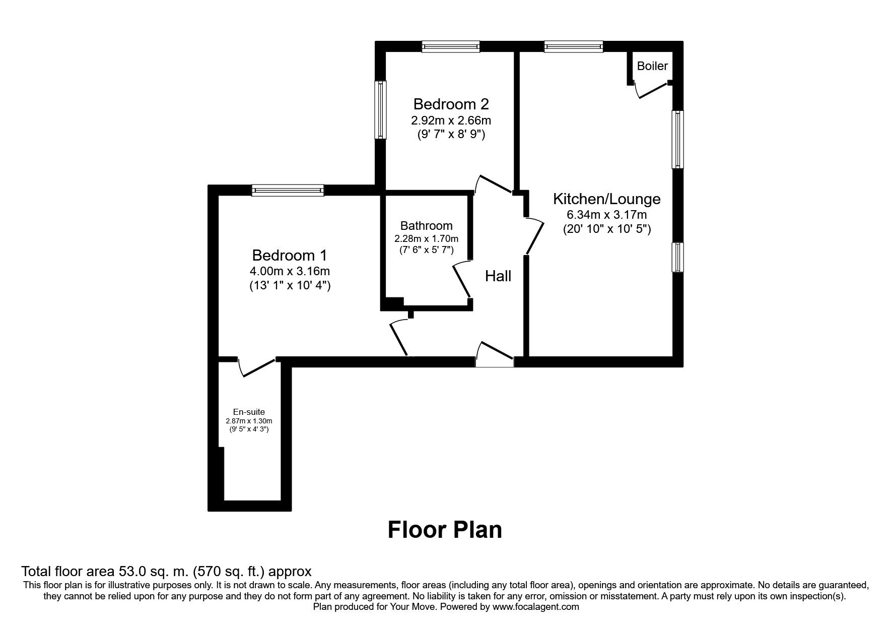 Floorplan of 2 bedroom Flat to rent, Peel Street, Morley, West Yorkshire, LS27