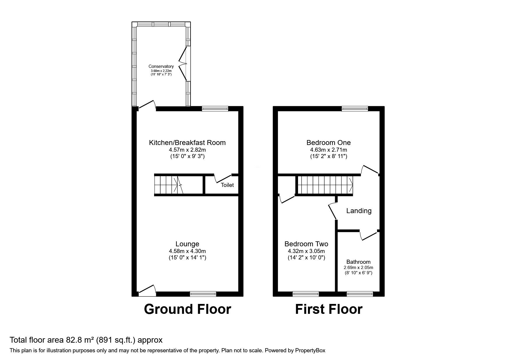 Floorplan of 2 bedroom Semi Detached House to rent, Bradford Road, East Ardsley, West Yorkshire, WF3
