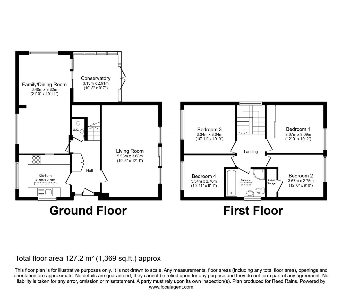 Floorplan of 4 bedroom Detached House for sale, Woodlands Road, Batley, West Yorkshire, WF17