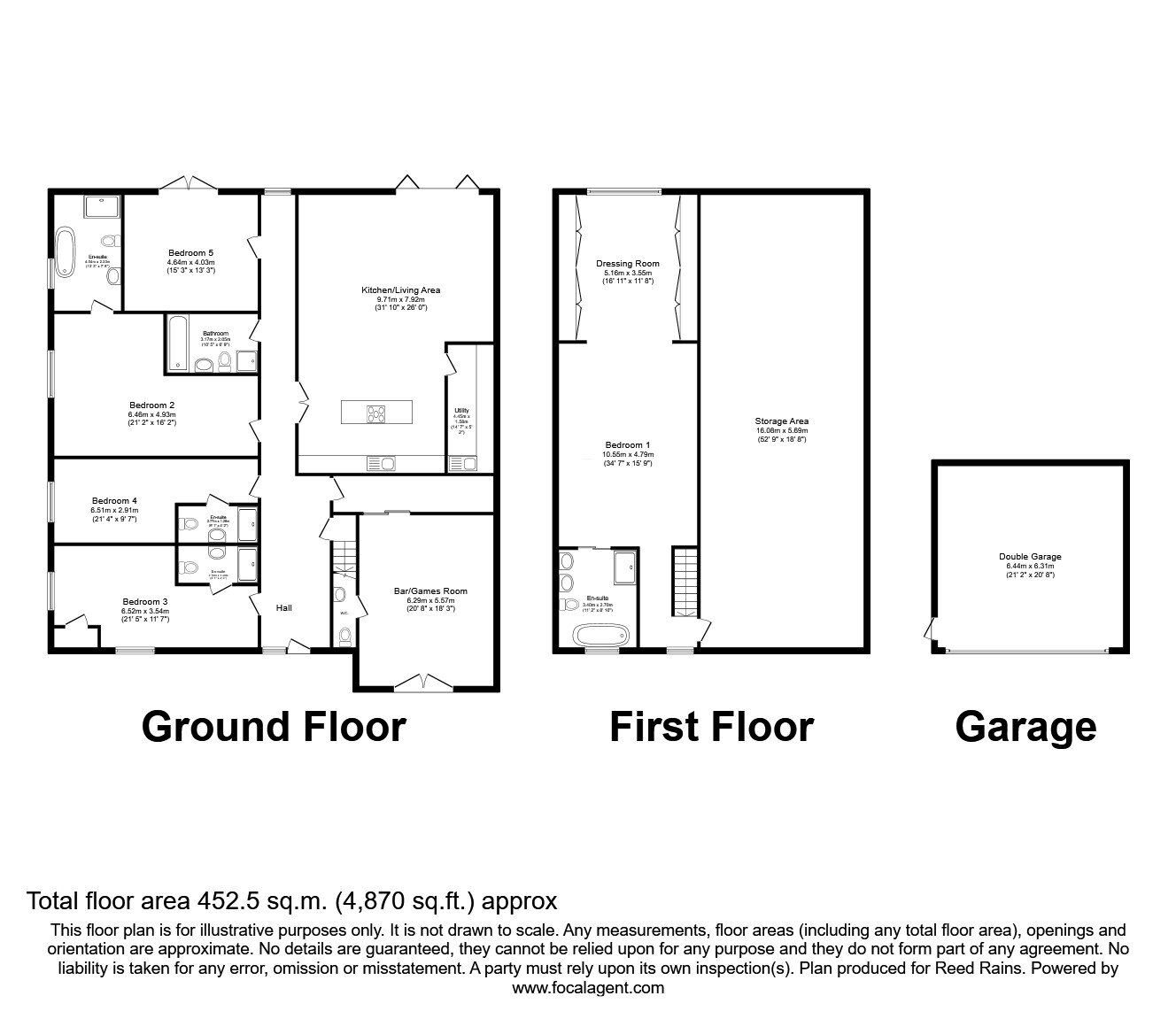 Floorplan of 5 bedroom Detached House for sale, Texas Street, Morley, West Yorkshire, LS27