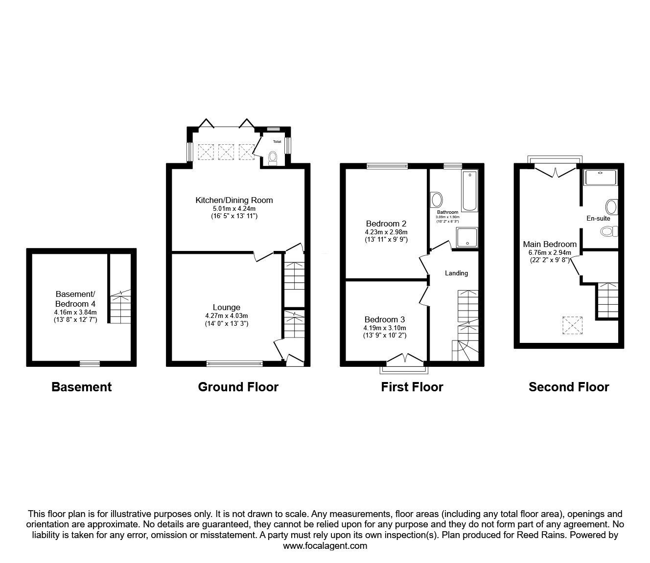 Floorplan of 4 bedroom Mid Terrace House for sale, Manns Buildings, Batley, West Yorkshire, WF17