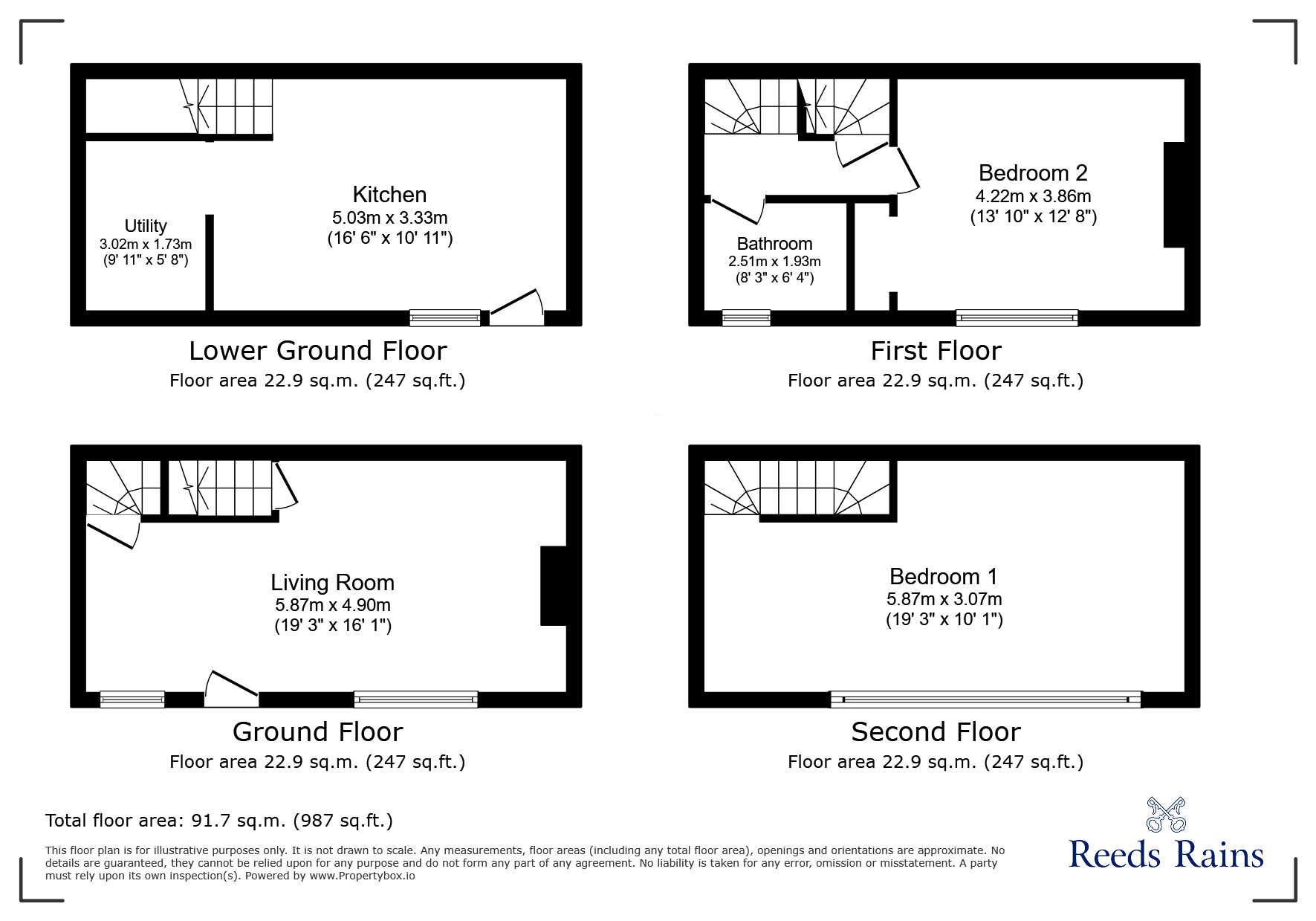 Floorplan of 2 bedroom Mid Terrace House to rent, Cross Flatts Parade, Leeds, West Yorkshire, LS11
