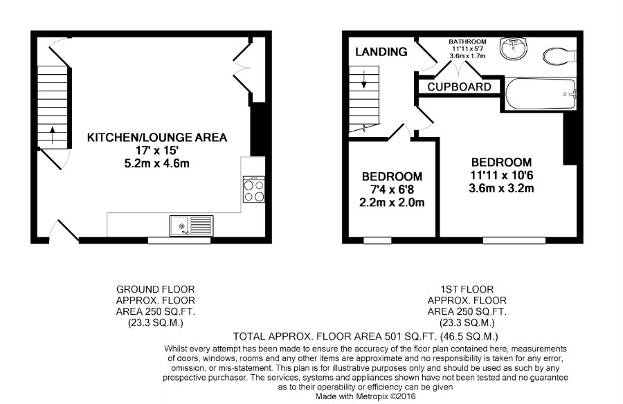 Floorplan of 2 bedroom Mid Terrace House to rent, Peel Street, Morley, West Yorkshire, LS27