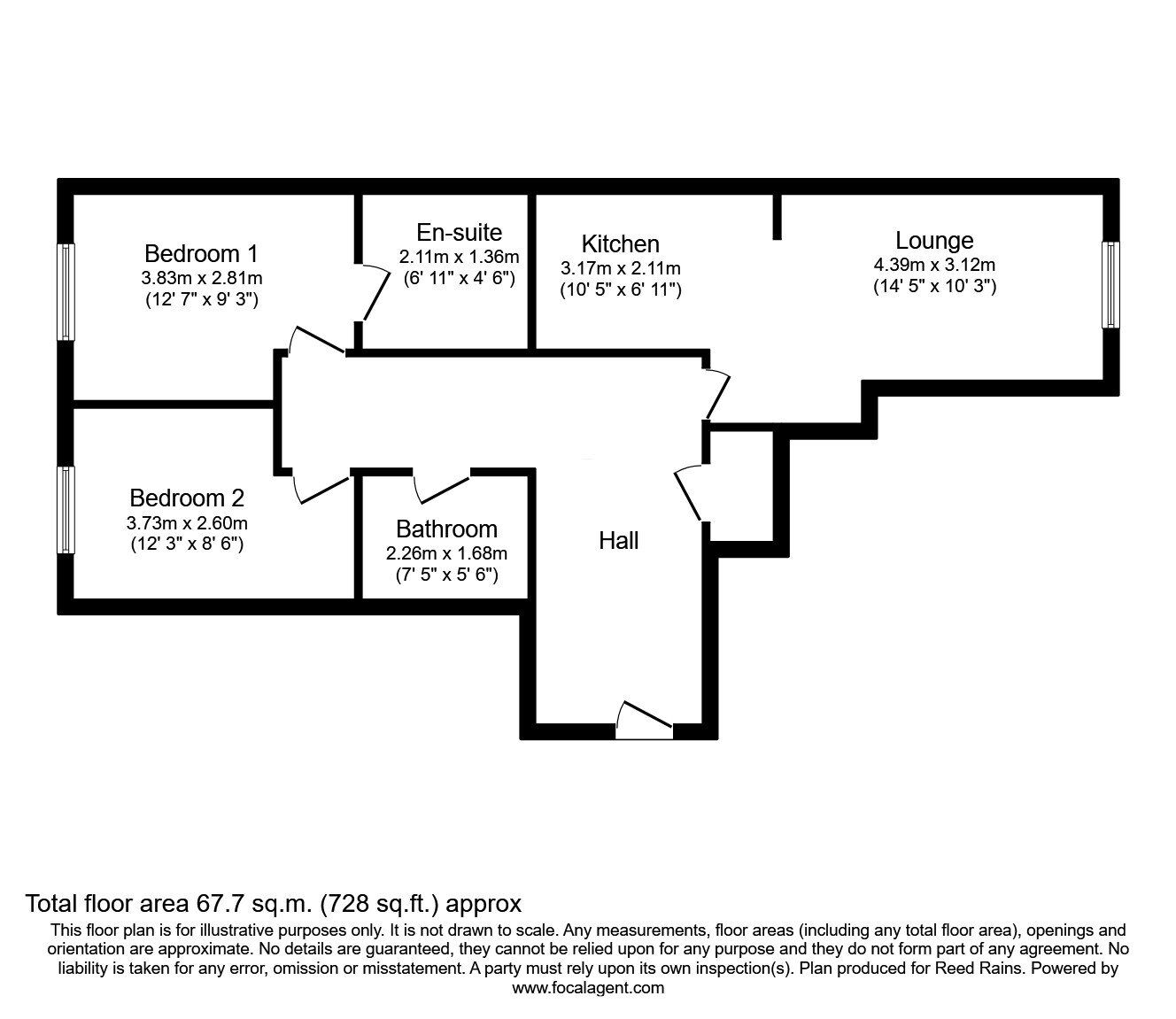 Floorplan of 2 bedroom  Flat for sale, Bowman Lane, Hunslet, West Yorkshire, LS10