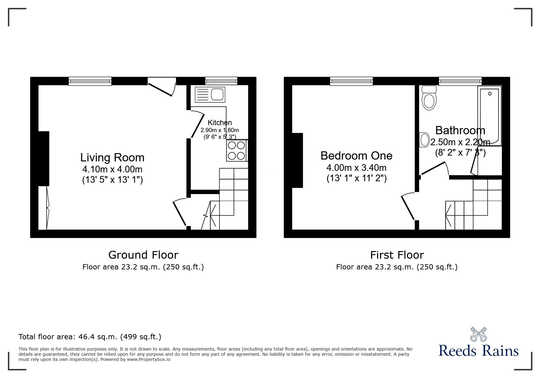 Floorplan of 1 bedroom Mid Terrace House to rent, Dobson Avenue, Leeds, West Yorkshire, LS11