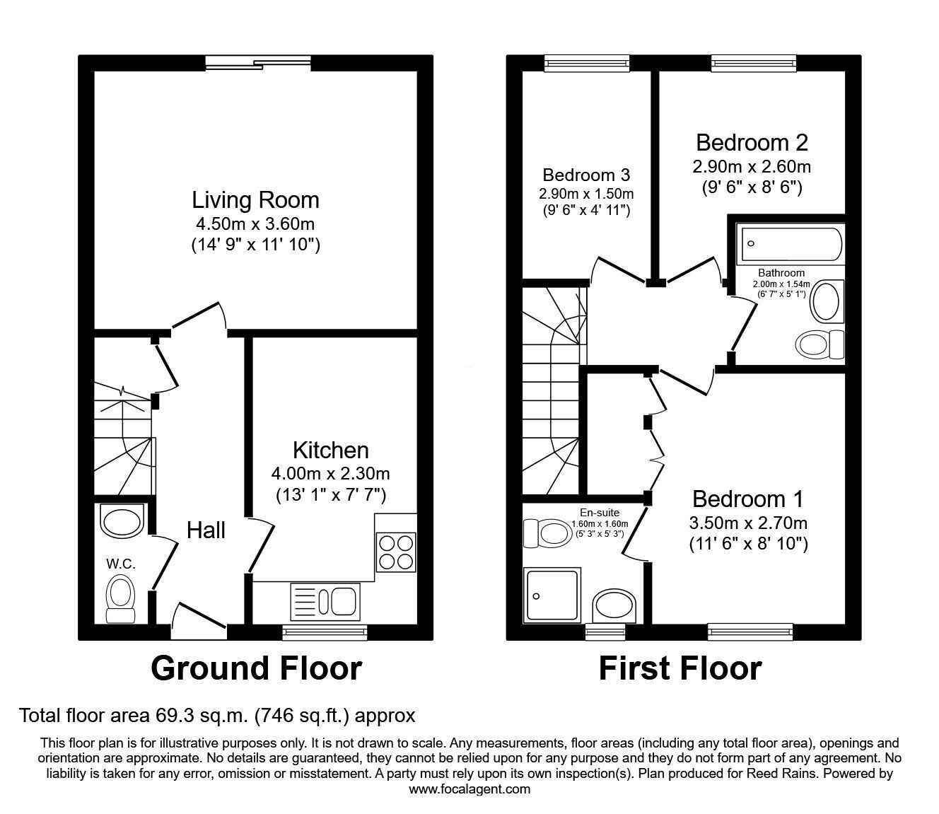 Floorplan of 3 bedroom End Terrace House for sale, Shire Road, Morley, West Yorkshire, LS27