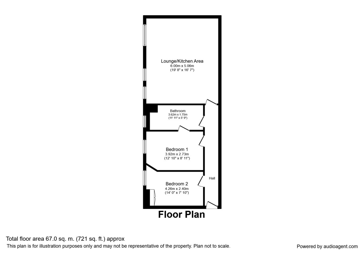 Floorplan of 2 bedroom  Flat for sale, Bruntcliffe Road, Morley, West Yorkshire, LS27