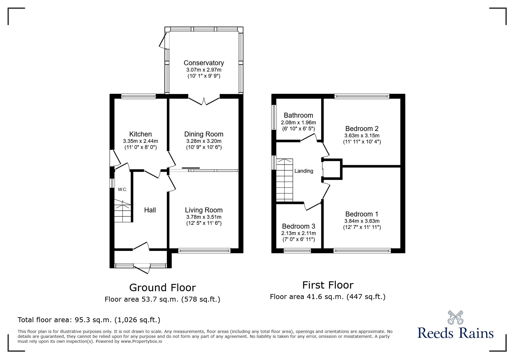 Floorplan of 3 bedroom Semi Detached House to rent, Cross Heath Grove, Leeds, West Yorkshire, LS11