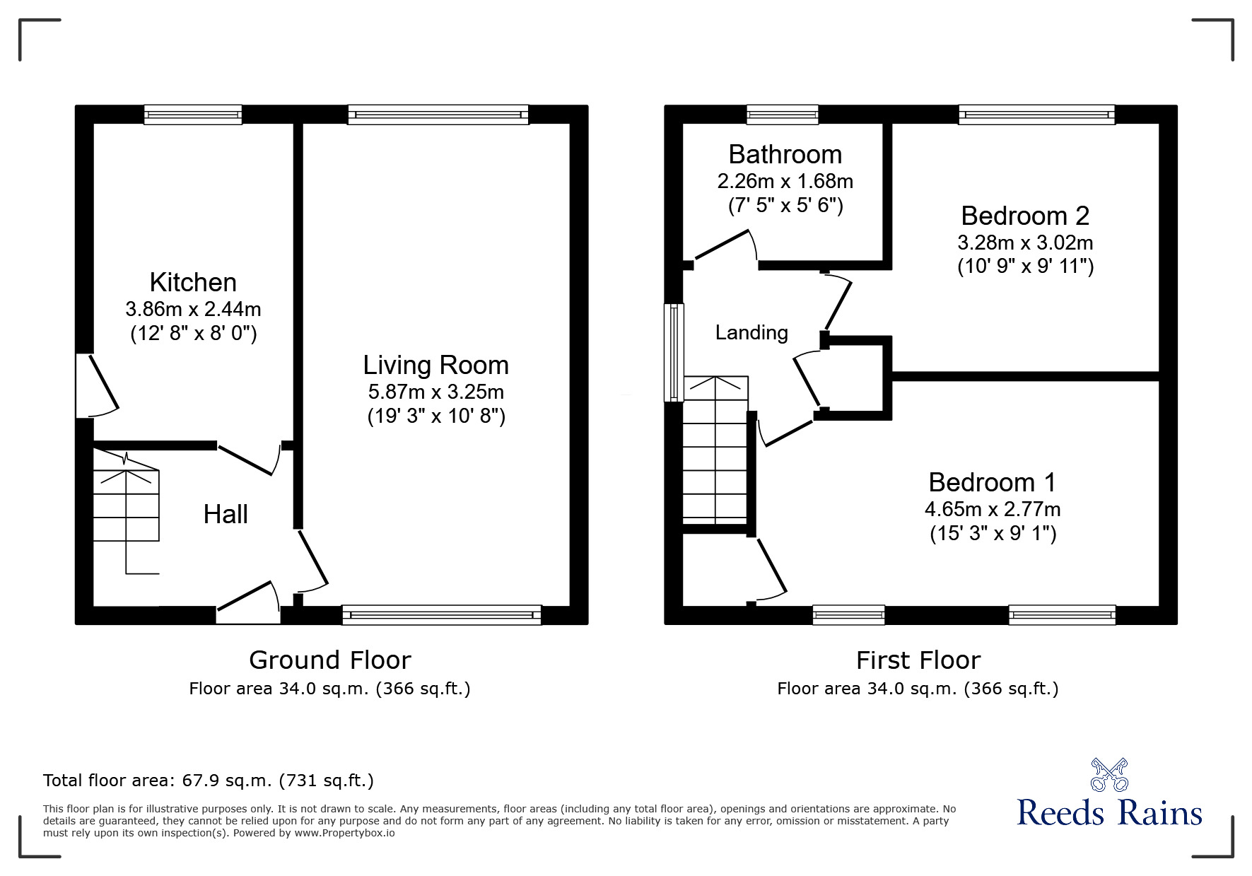 Floorplan of 2 bedroom Semi Detached House to rent, West Grange Close, Leeds, West Yorkshire, LS10