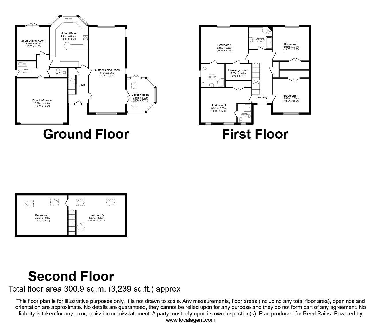 Floorplan of 6 bedroom Detached House for sale, Sunny Bank Woods, Upper Batley, West Yorkshire, WF17