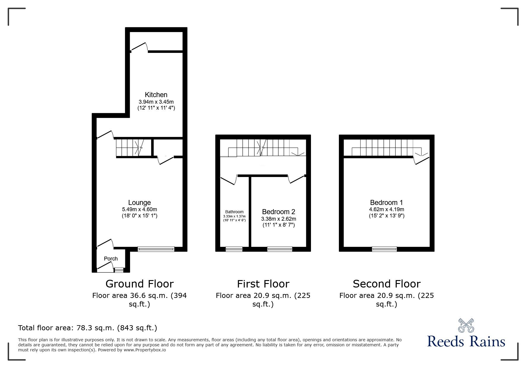 Floorplan of 2 bedroom Mid Terrace House to rent, New Bank Street, Morley, West Yorkshire, LS27
