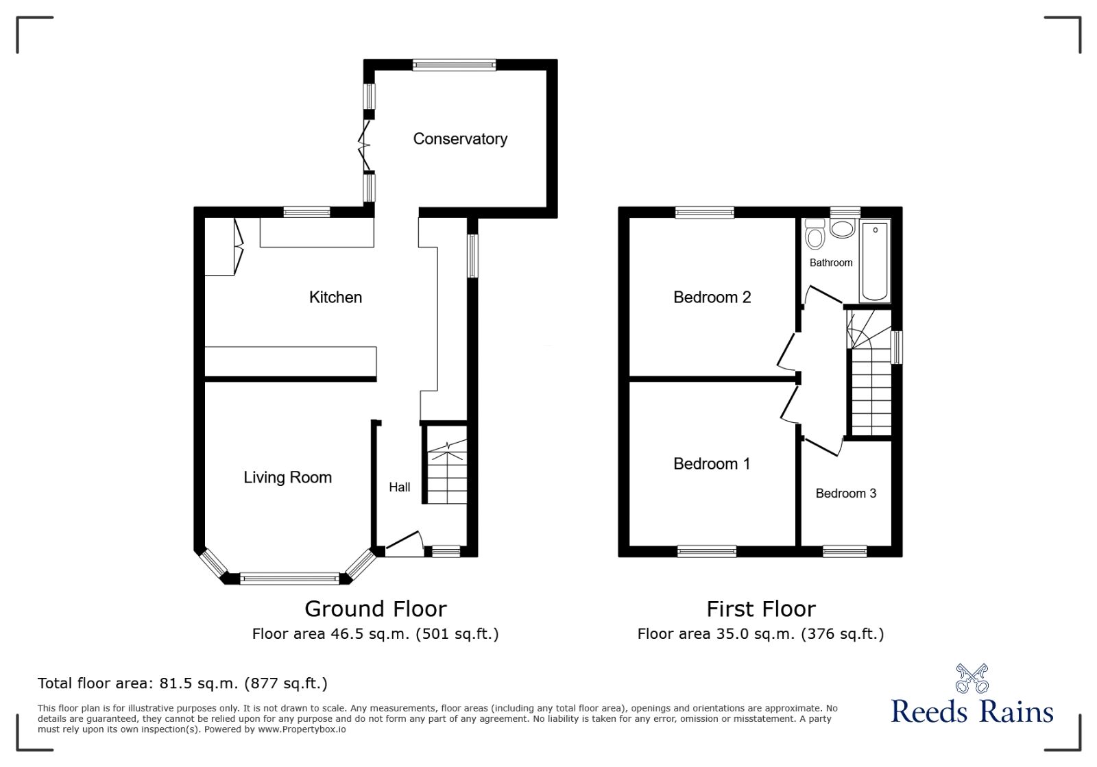 Floorplan of 3 bedroom Semi Detached House for sale, Thirlmere Drive, Tingley, West Yorkshire, WF3