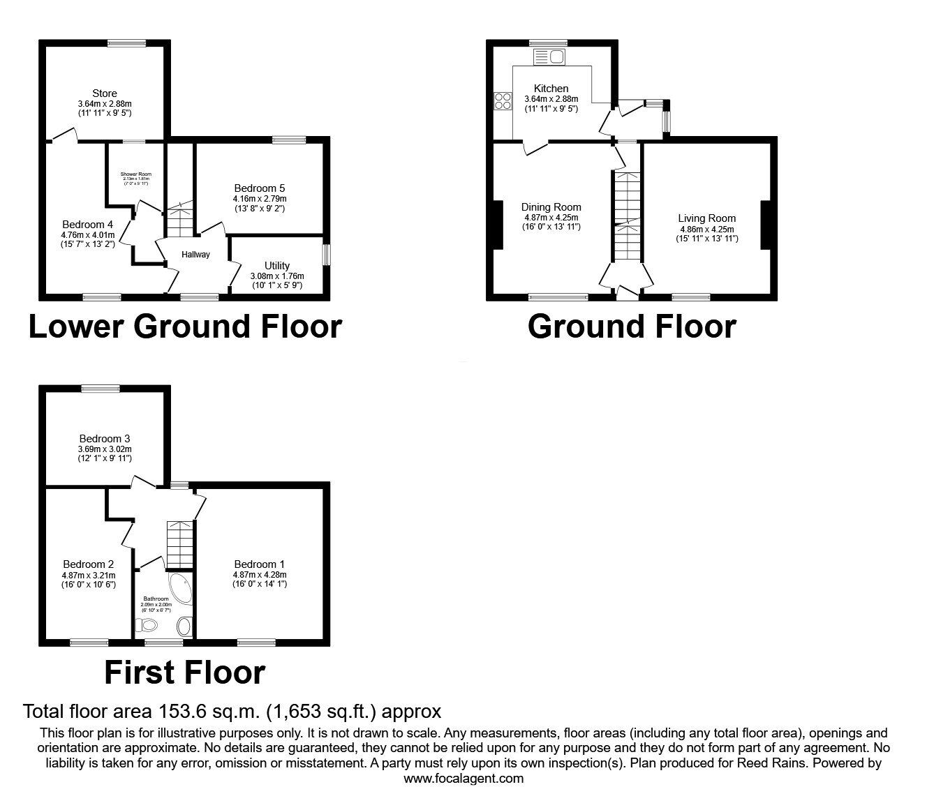 Floorplan of 5 bedroom Semi Detached House for sale, Little Park Villas, Scotchman Lane, West Yorkshire, LS27