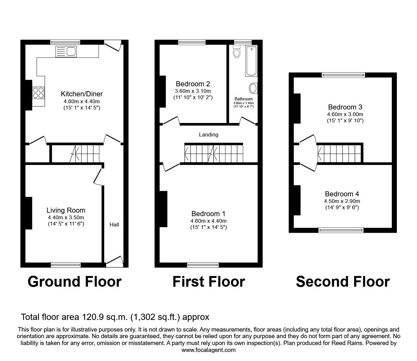 Floorplan of 4 bedroom End Terrace House for sale, King Street, Morley, West Yorkshire, LS27