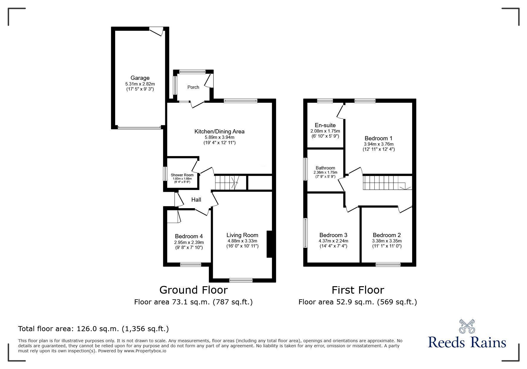 Floorplan of 4 bedroom Semi Detached Bungalow to rent, Woollin Crescent, Tingley, West Yorkshire, WF3