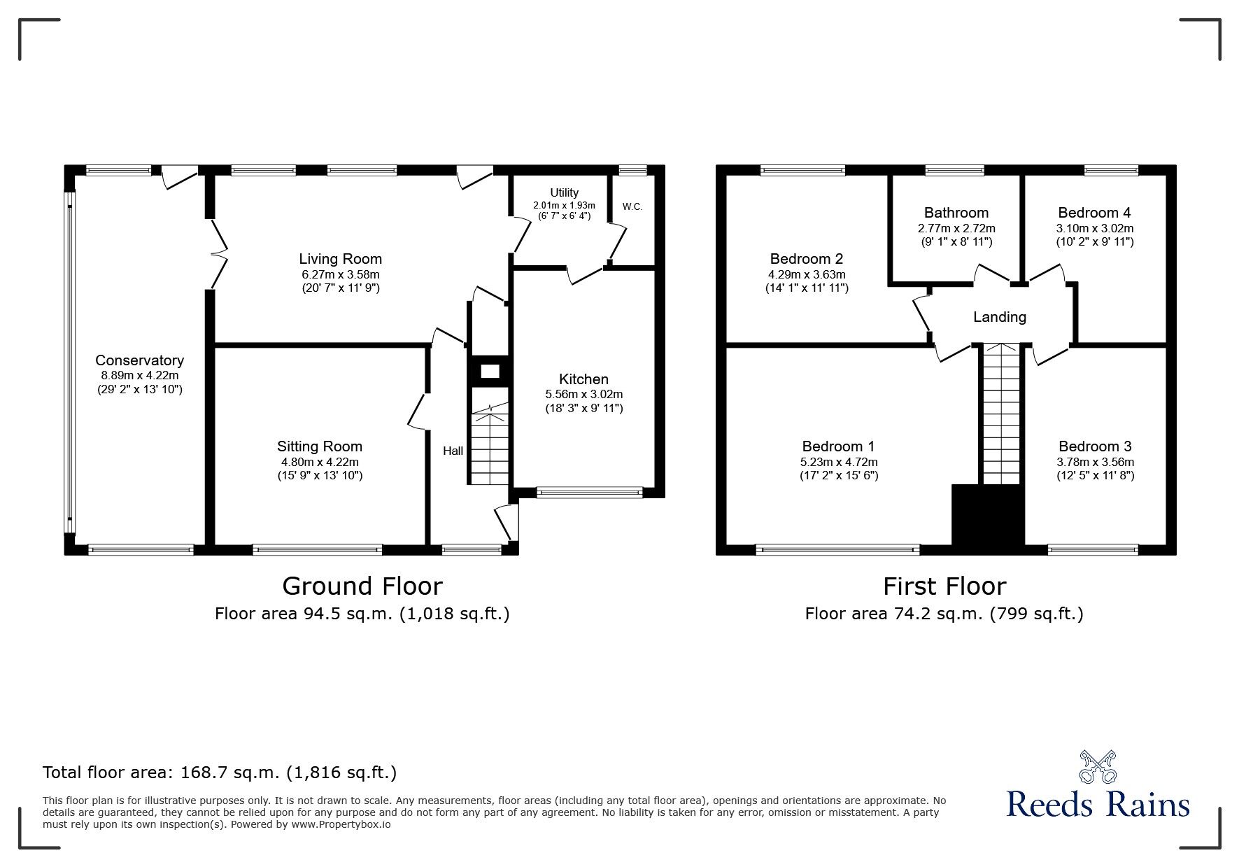 Floorplan of 4 bedroom Detached House to rent, Moorland Road, Drighlington, West Yorkshire, BD11