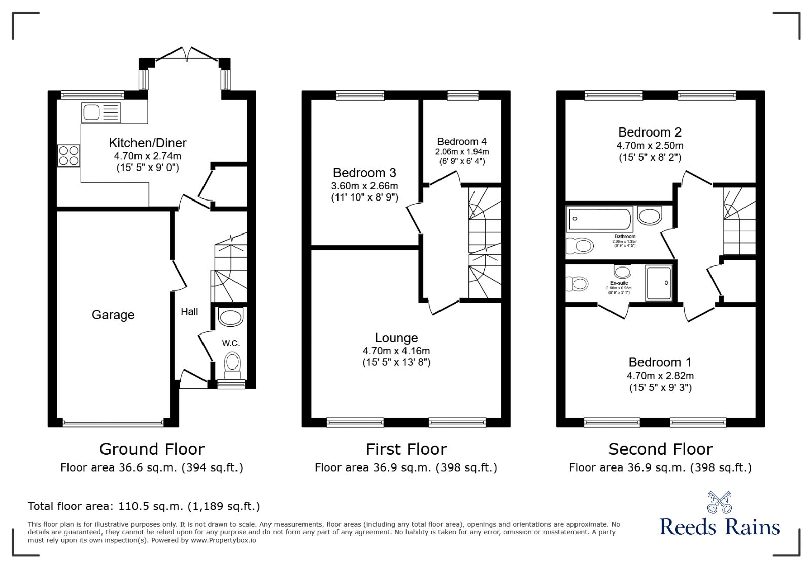 Floorplan of 4 bedroom Mid Terrace House for sale, Prospect Mews, Morley, West Yorkshire, LS27