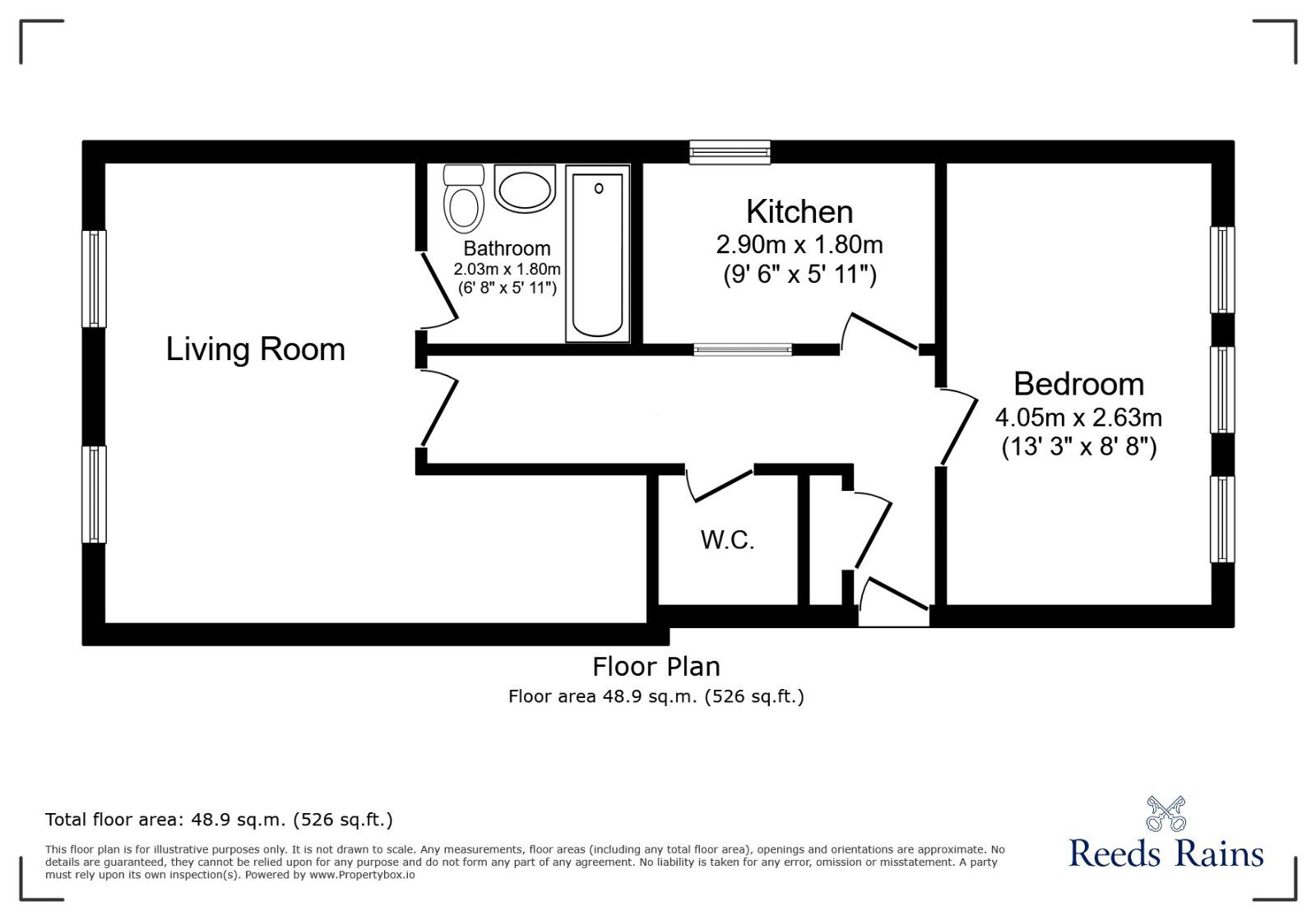 Floorplan of 1 bedroom  Flat for sale, Zoar Street, Morley, West Yorkshire, LS27