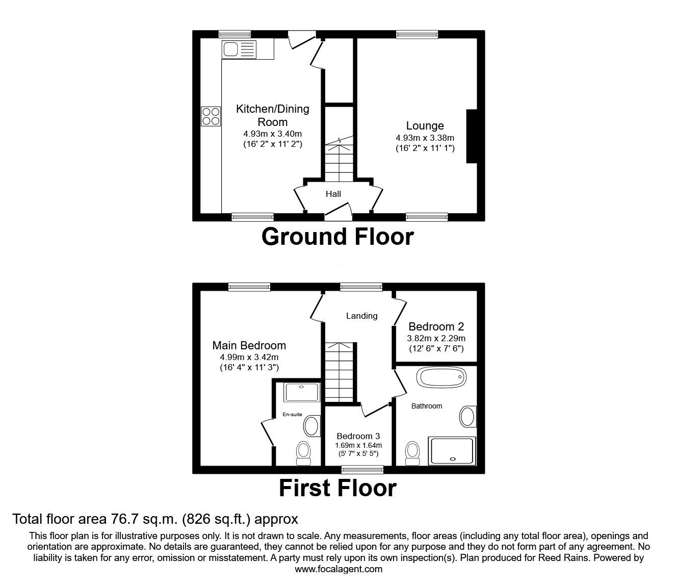 Floorplan of 3 bedroom End Terrace House for sale, Middleton Road, Morley, West Yorkshire, LS27