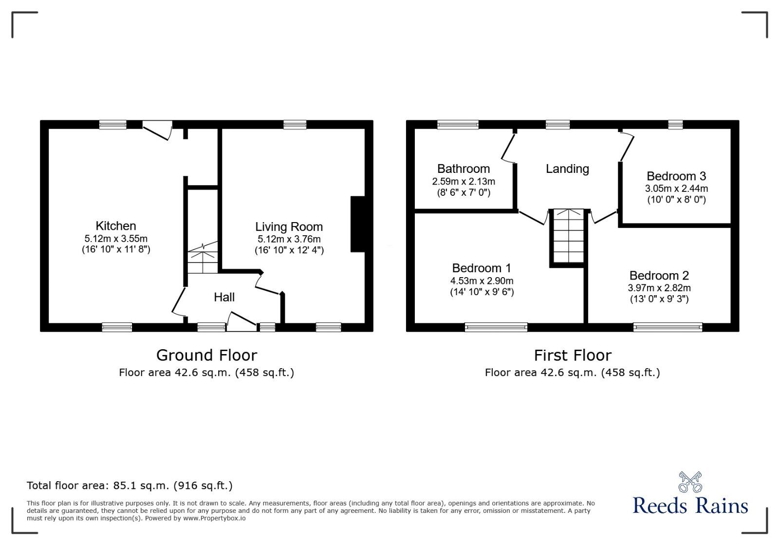 Floorplan of 3 bedroom Mid Terrace House for sale, Middleton Road, Morley, West Yorkshire, LS27