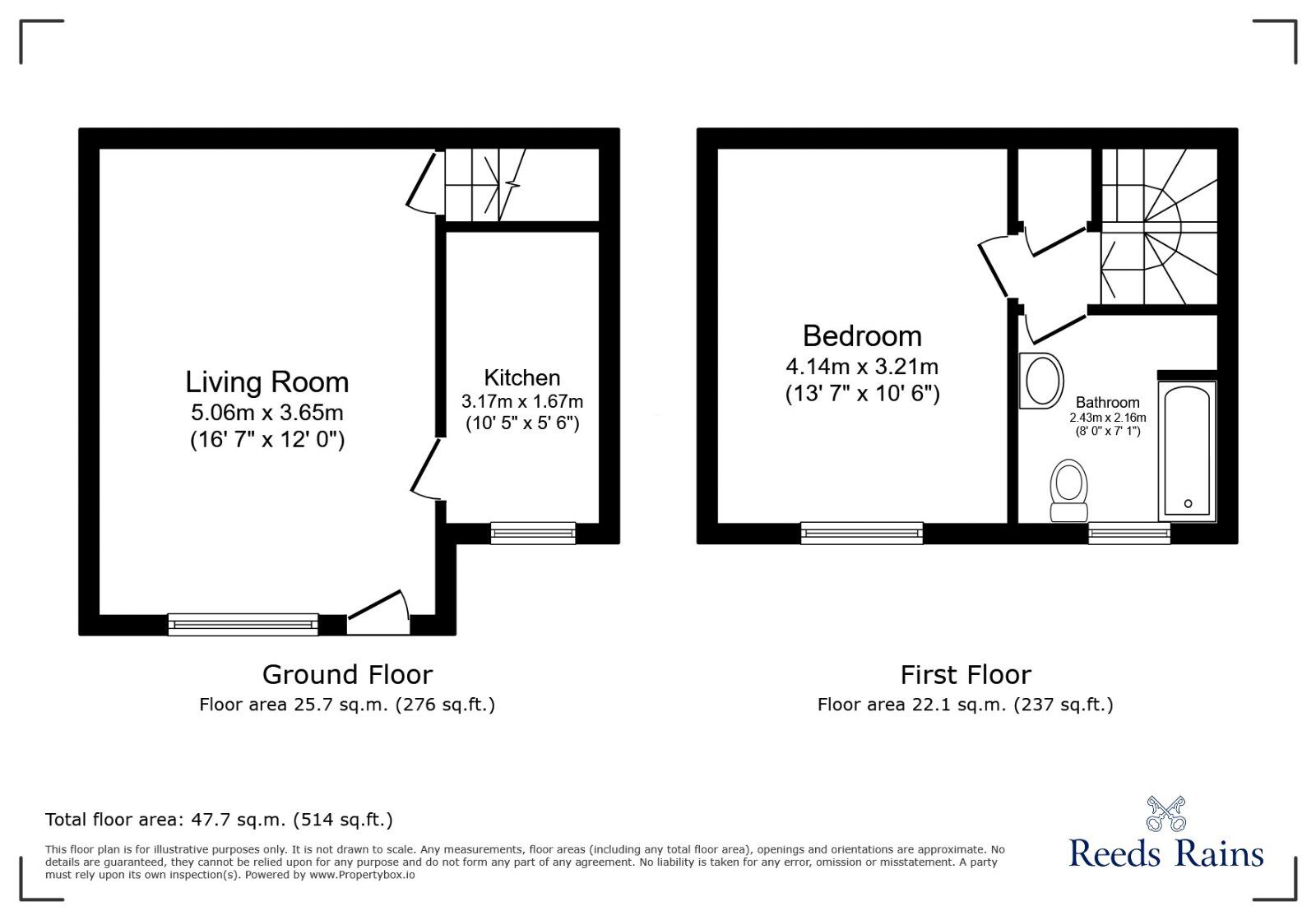 Floorplan of 1 bedroom Mid Terrace House for sale, Longroyd Place, Leeds, West Yorkshire, LS11