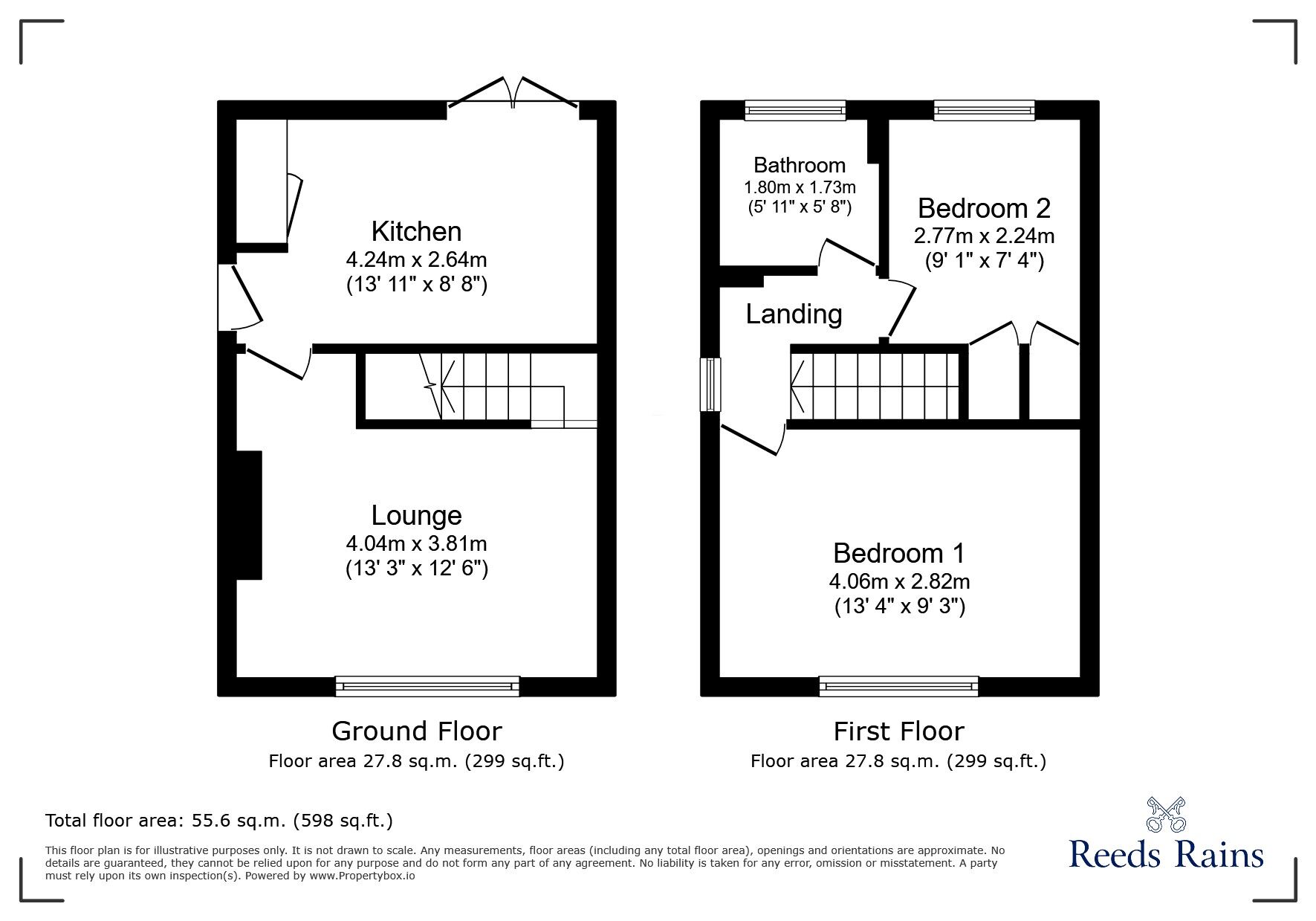 Floorplan of 2 bedroom End Terrace House to rent, Providence Court, Morley, West Yorkshire, LS27