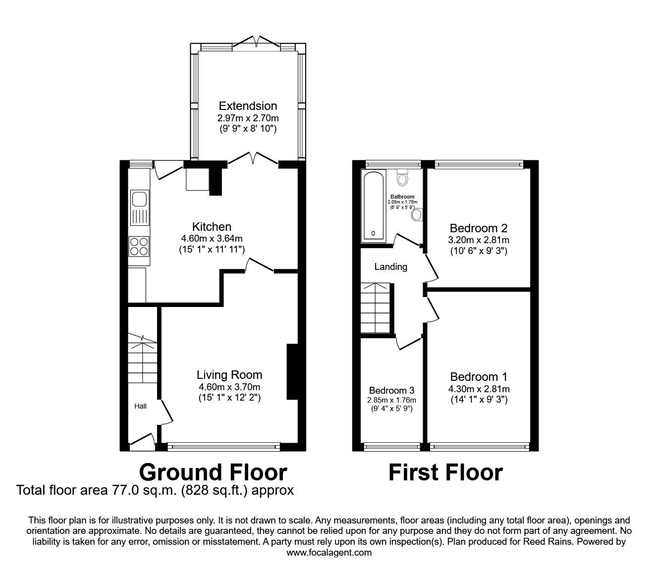 Floorplan of 3 bedroom Mid Terrace House for sale, South Parade, Morley, West Yorkshire, LS27