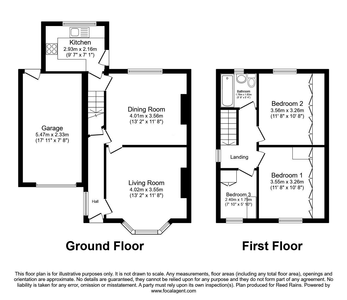 Floorplan of 3 bedroom Semi Detached House for sale, Westerton Road, Tingley, West Yorkshire, WF3