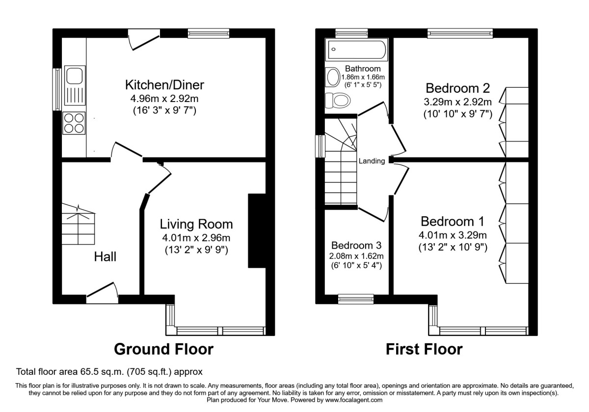 Floorplan of 3 bedroom Semi Detached House to rent, Westland Road, Leeds, West Yorkshire, LS11