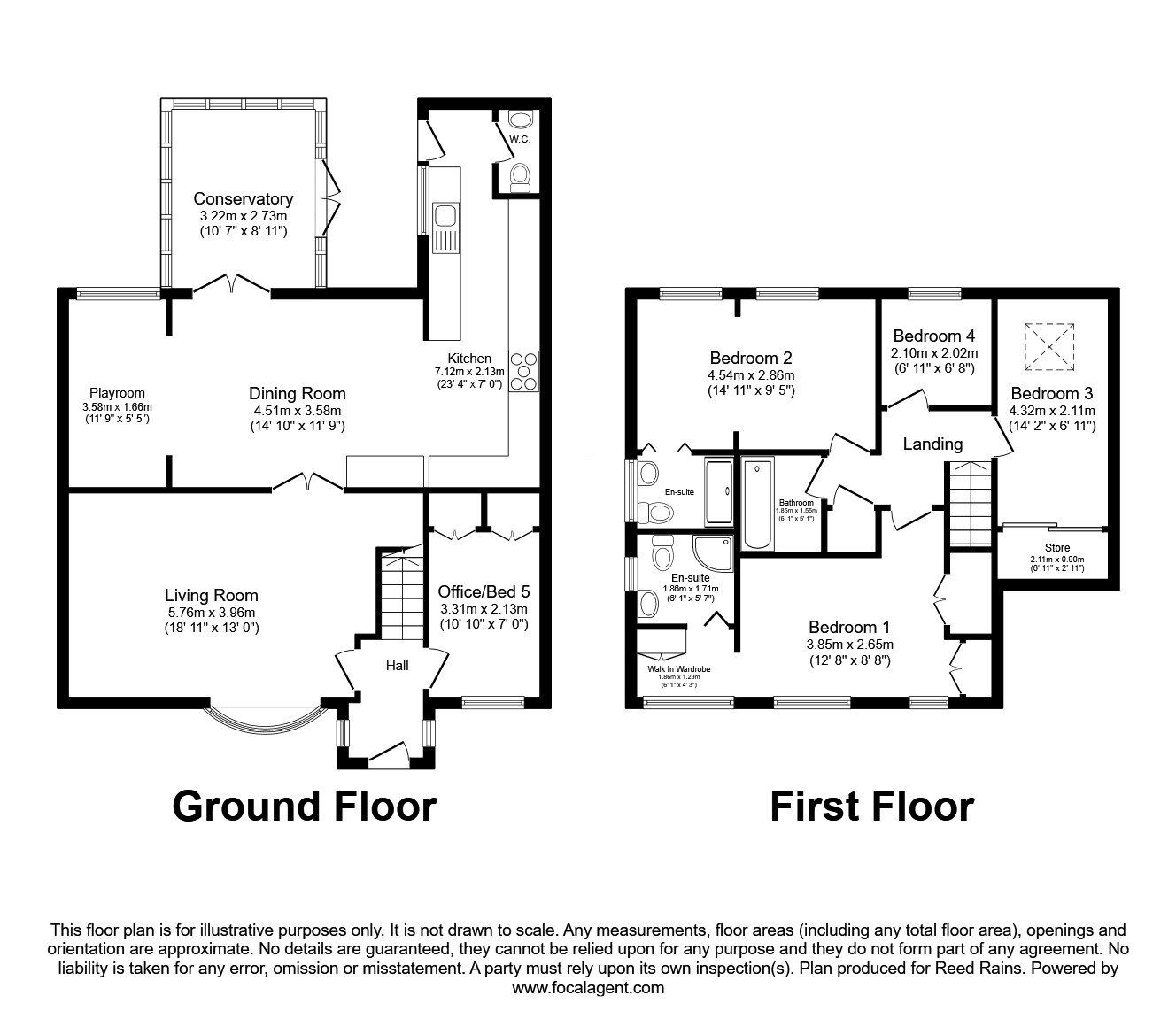 Floorplan of 4 bedroom Detached House for sale, Bishop Way, Tingley, West Yorkshire, WF3
