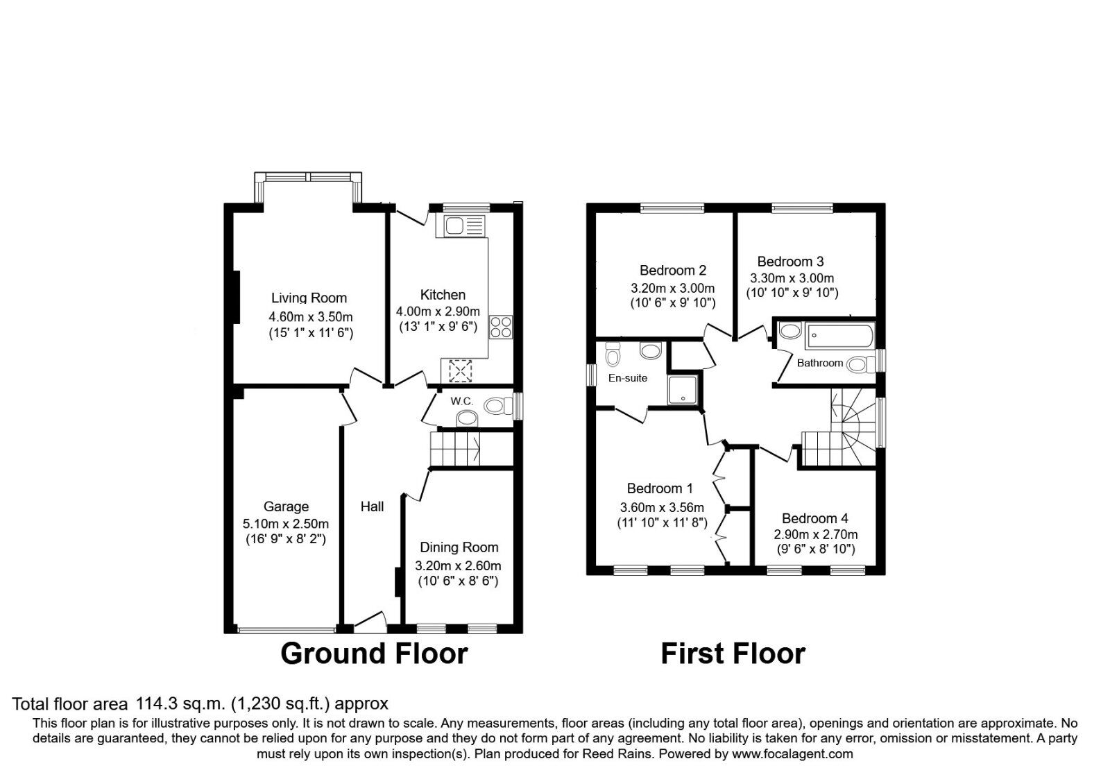 Floorplan of 4 bedroom Detached House for sale, Poppleton Road, Tingley, West Yorkshire, WF3