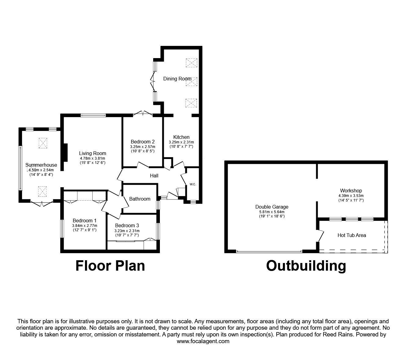 Floorplan of 3 bedroom Detached Bungalow for sale, Ibbetson Court, Churwell, Leeds, LS27
