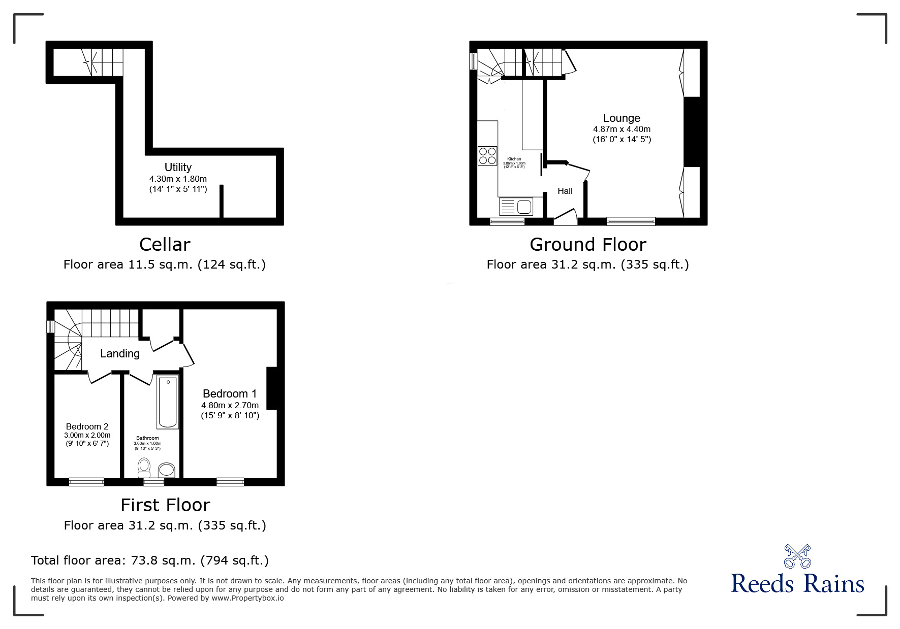 Floorplan of 2 bedroom End Terrace House to rent, East Park Street, Morley, West Yorkshire, LS27