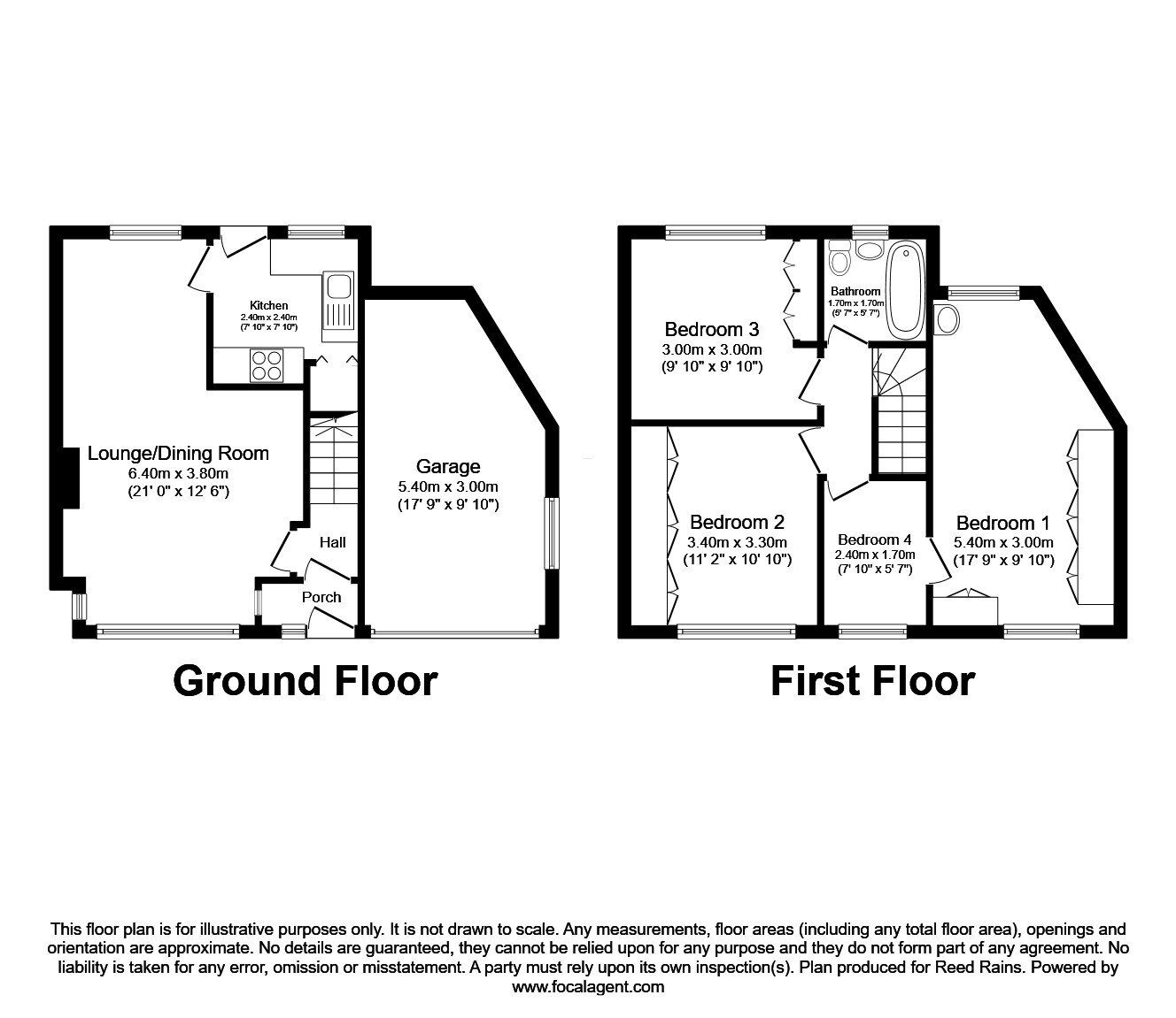 Floorplan of 3 bedroom End Terrace House for sale, Springfield Avenue, Morley, West Yorkshire, LS27