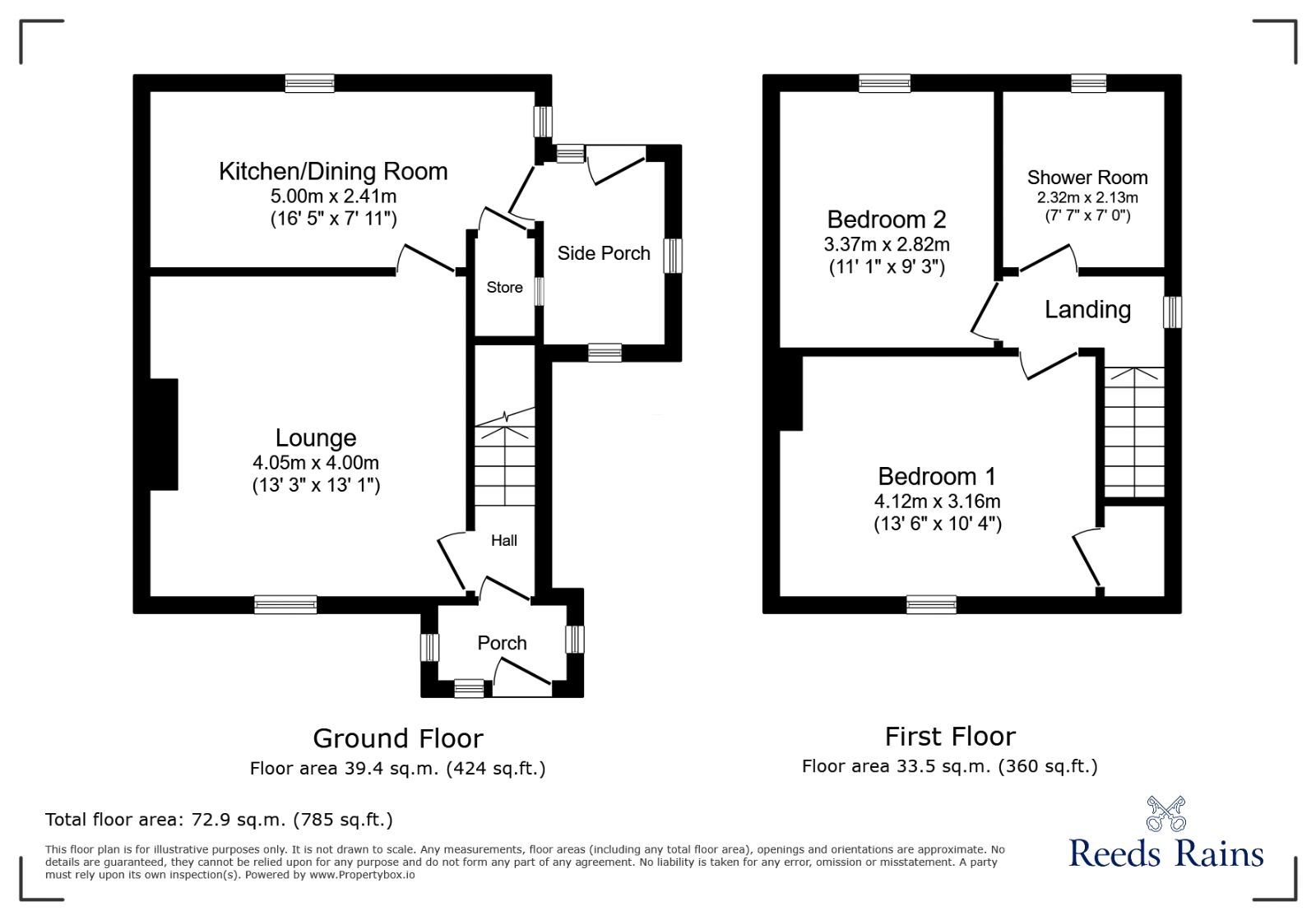 Floorplan of 2 bedroom Semi Detached House for sale, Gerard Avenue, Morley, West Yorkshire, LS27