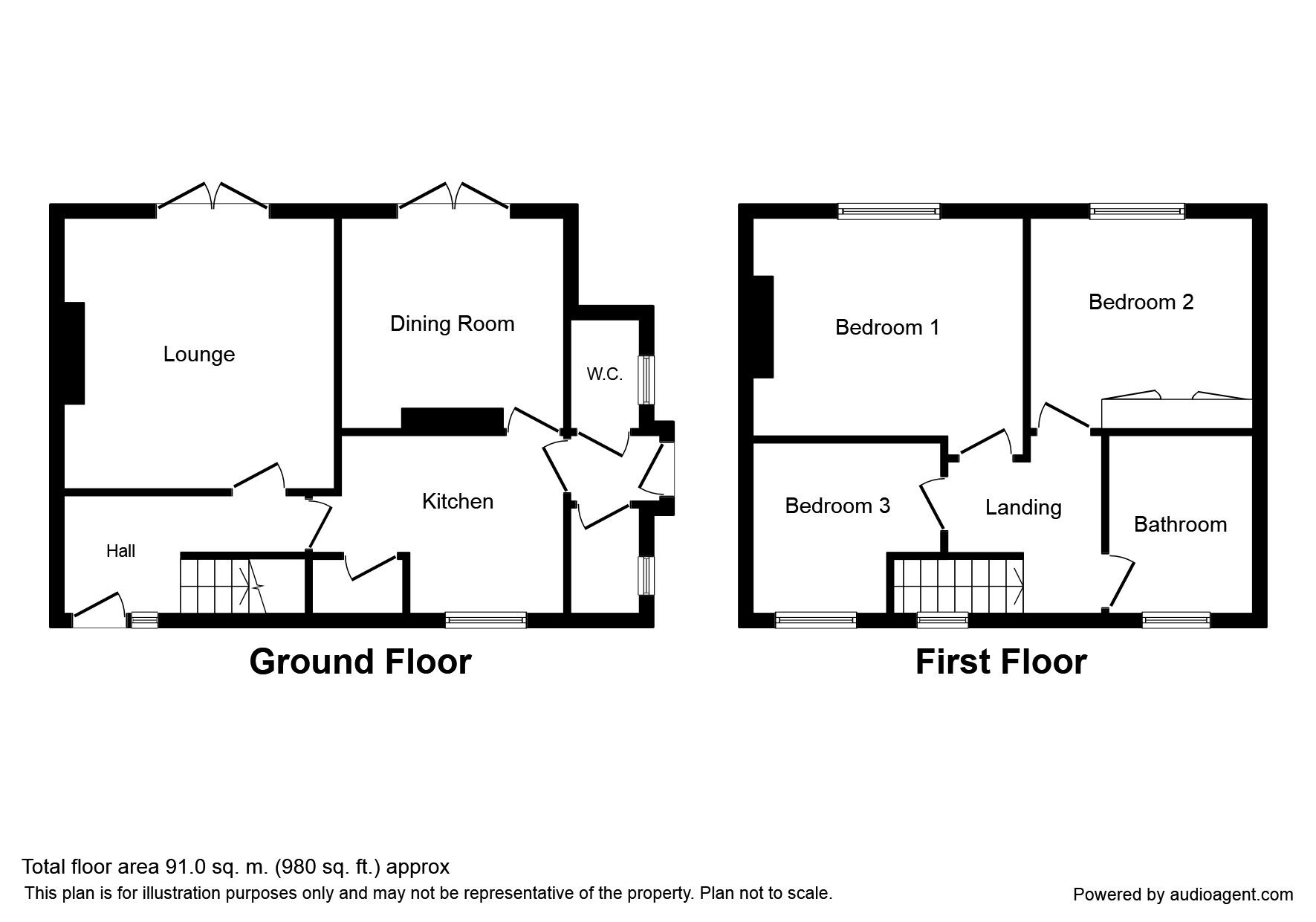 Floorplan of 3 bedroom Semi Detached House to rent, Parkway, Gildersome, Leeds, LS27