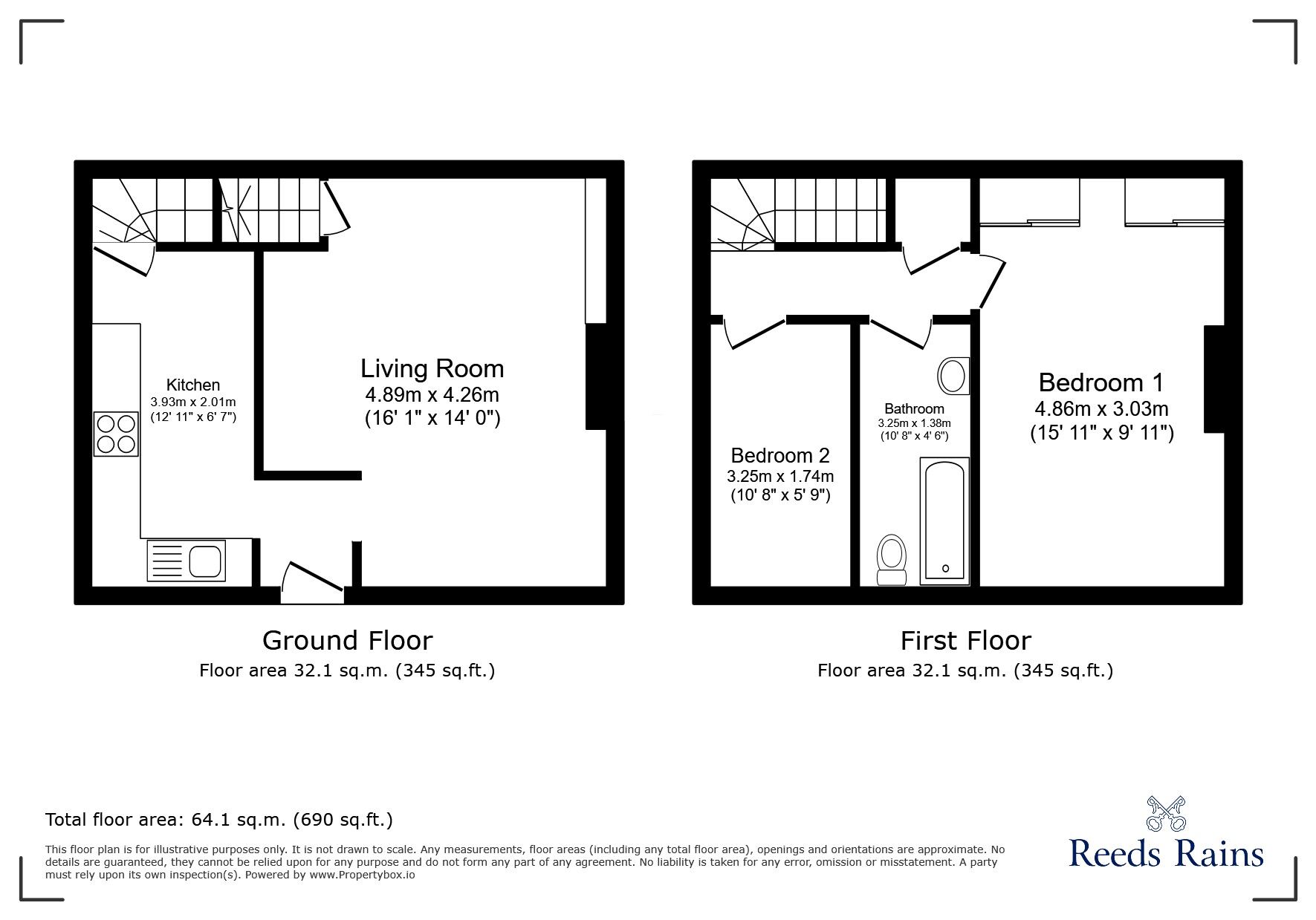 Floorplan of 2 bedroom End Terrace House to rent, Zoar Street, Morley, West Yorkshire, LS27
