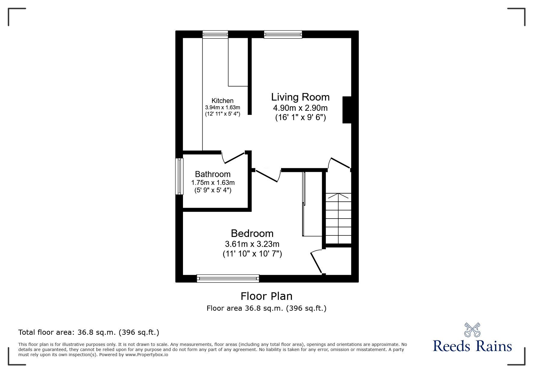 Floorplan of 1 bedroom  Flat to rent, Flexbury Avenue, Morley, West Yorkshire, LS27