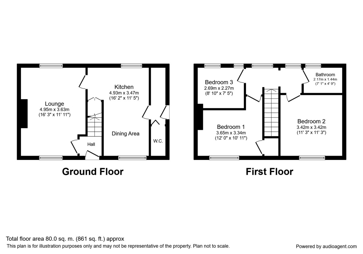 Floorplan of 3 bedroom Semi Detached House for sale, Ingle Crescent, Morley, West Yorkshire, LS27