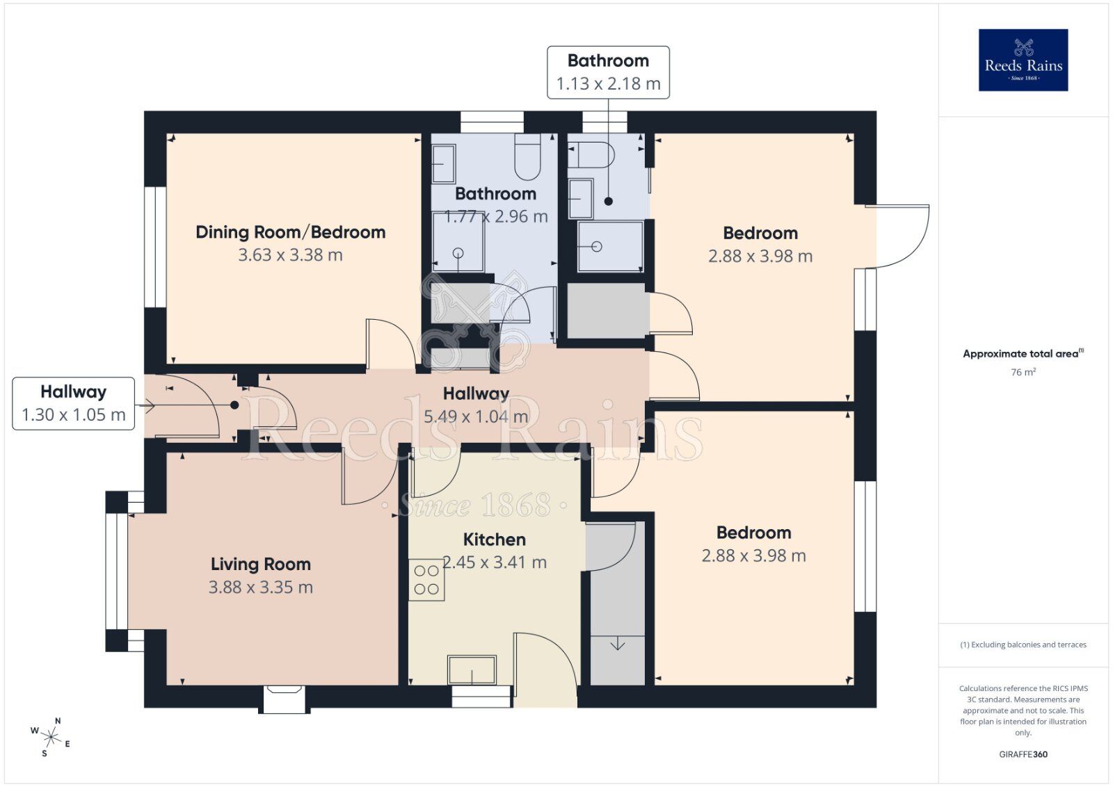 Floorplan of 3 bedroom Detached Bungalow for sale, Baghill Road, Tingley, West Yorkshire, WF3