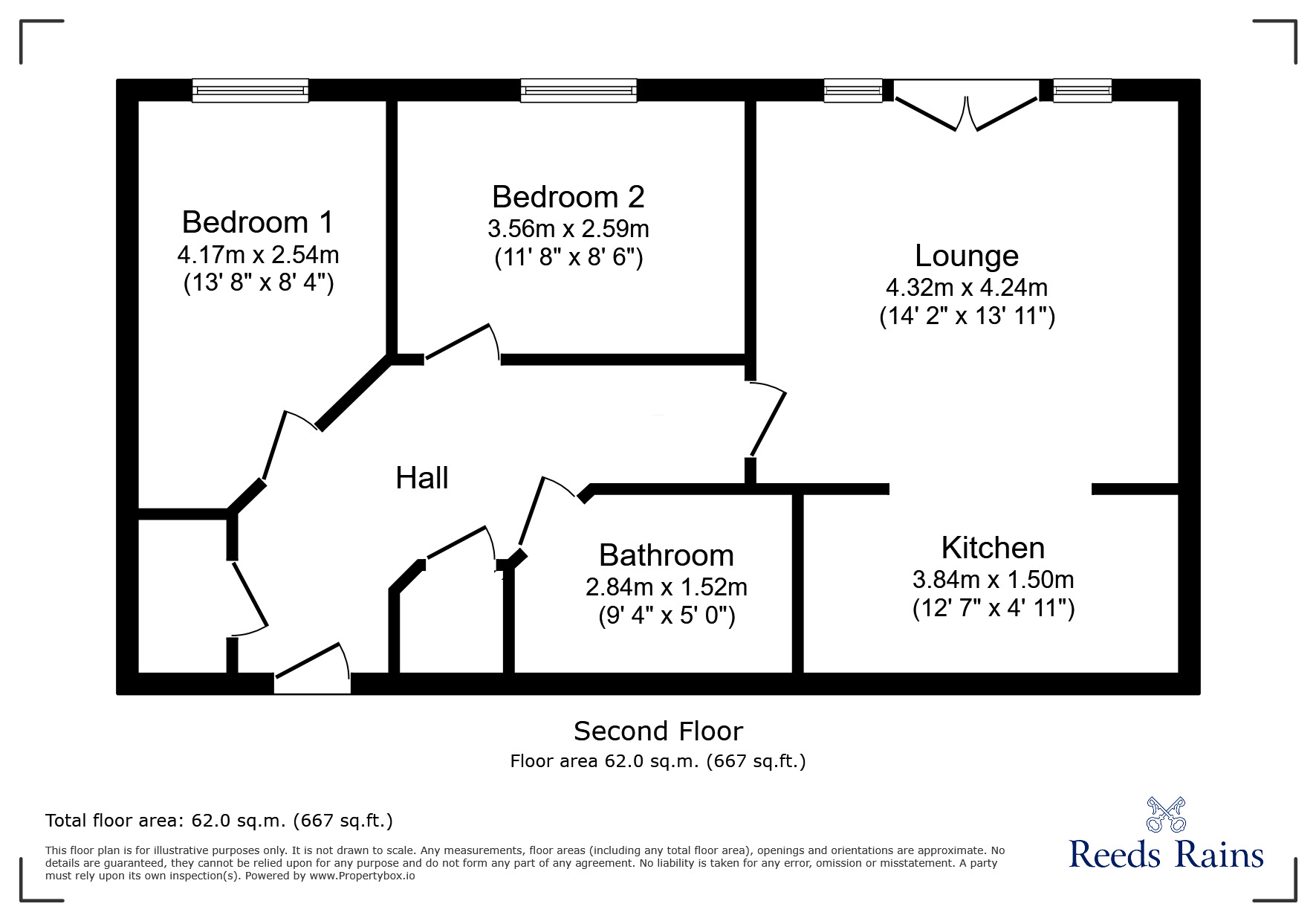 Floorplan of 2 bedroom  Flat to rent, New Forest Way, Leeds, West Yorkshire, LS10