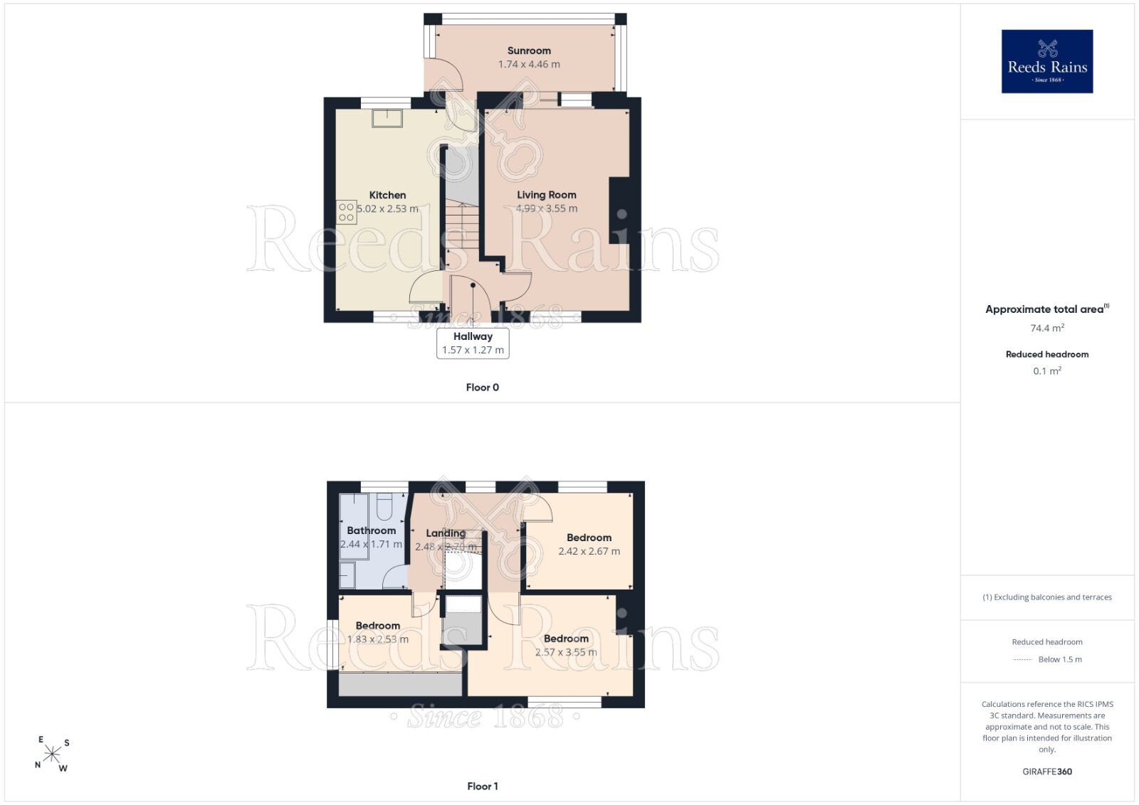 Floorplan of 3 bedroom Semi Detached House for sale, Woollin Avenue, Tingley, West Yorkshire, WF3