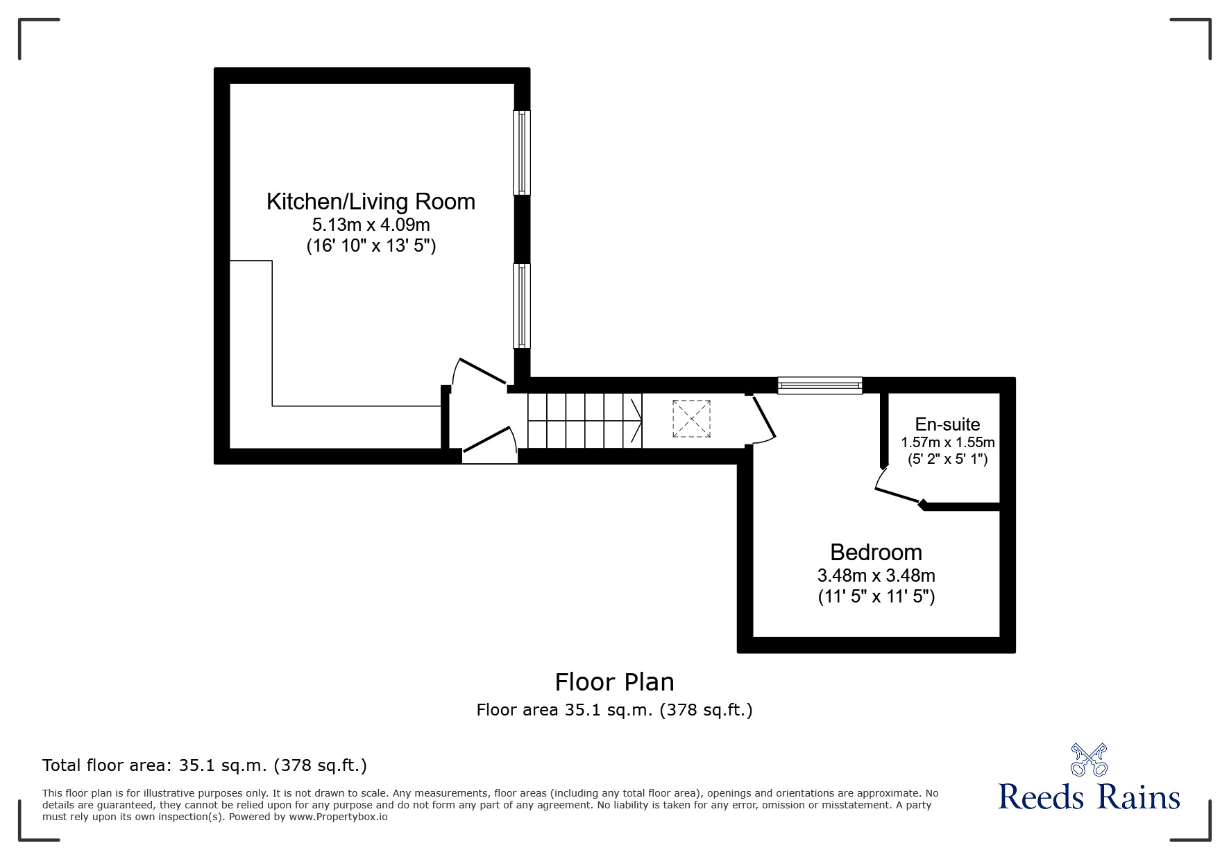 Floorplan of 1 bedroom Flat to rent, Queen Street, Morley, West Yorkshire, LS27