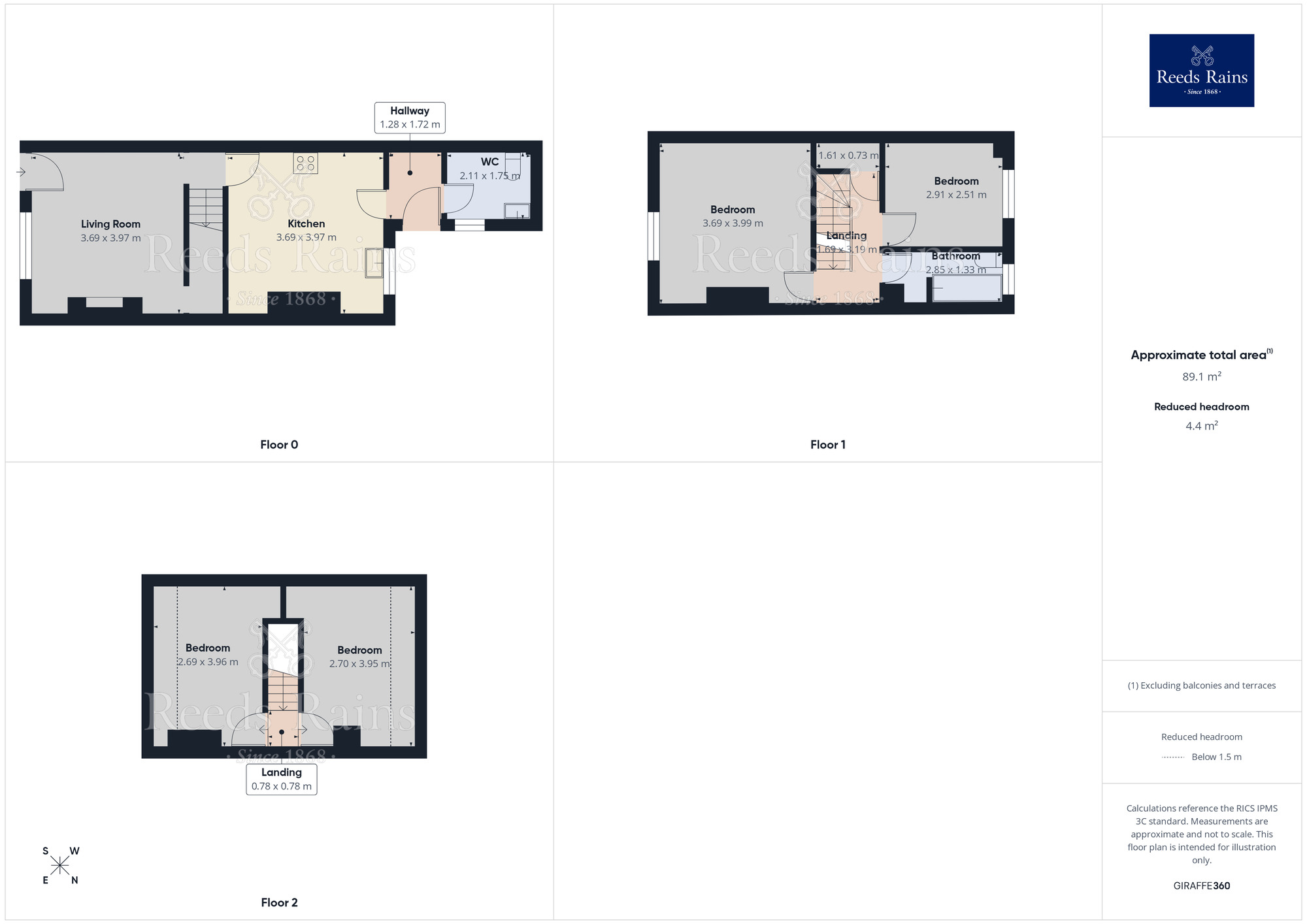 Floorplan of 4 bedroom Mid Terrace House to rent, Aston Road, Leeds, West Yorkshire, LS13