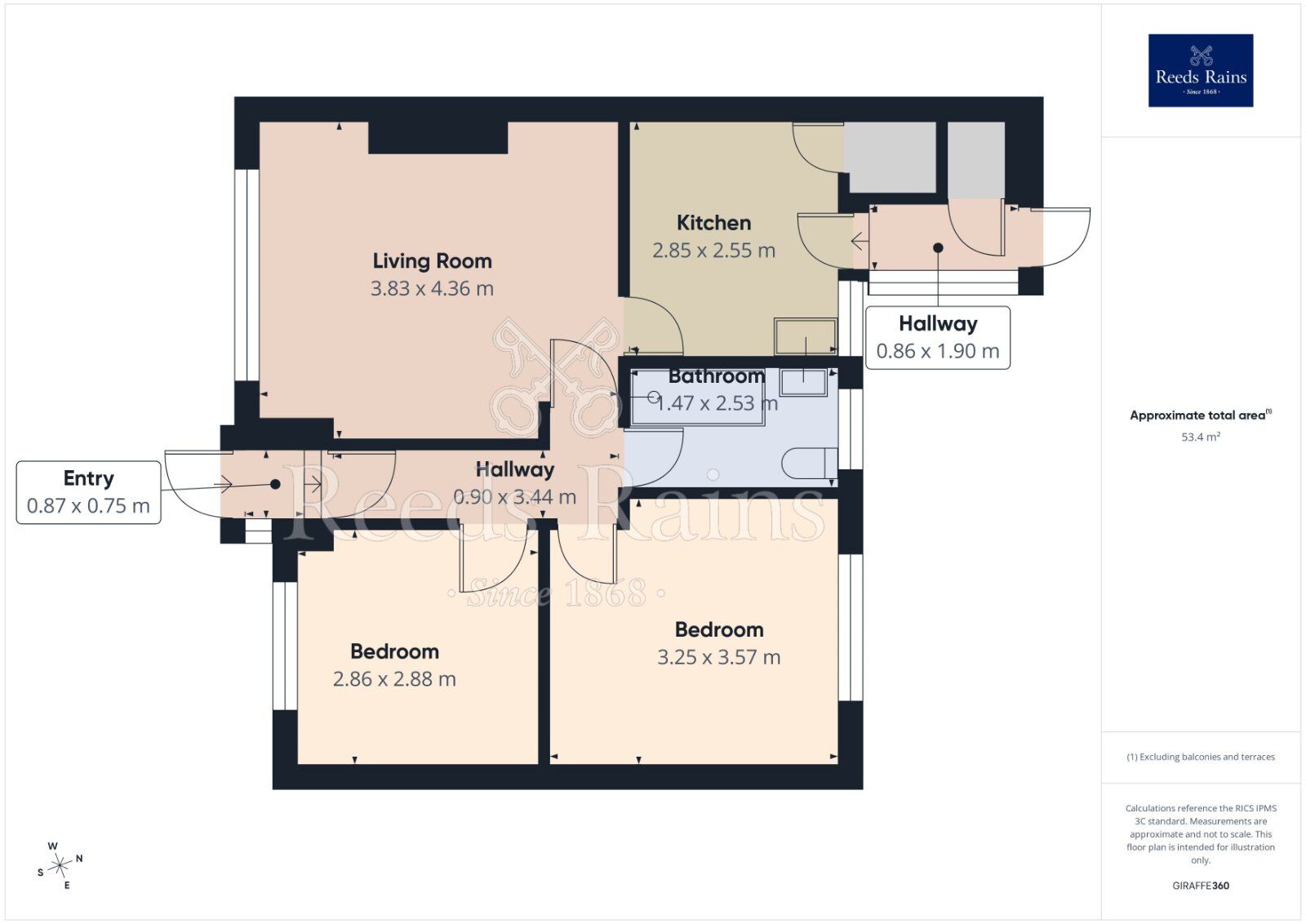 Floorplan of 2 bedroom Semi Detached Bungalow for sale, Haigh Moor View, Tingley, West Yorkshire, WF3