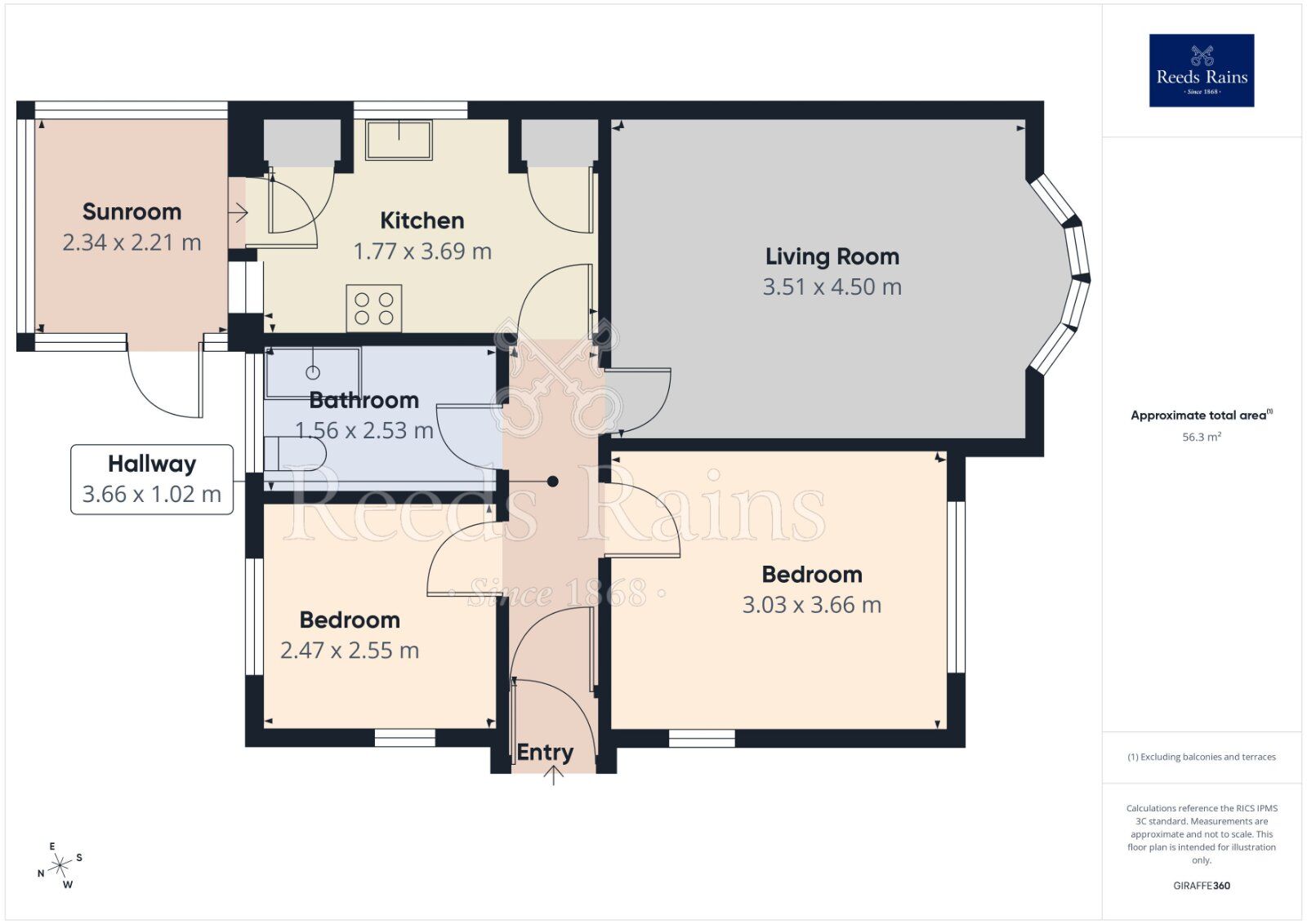 Floorplan of 2 bedroom Detached Bungalow for sale, Orchard Close, East Ardsley, West Yorkshire, WF3