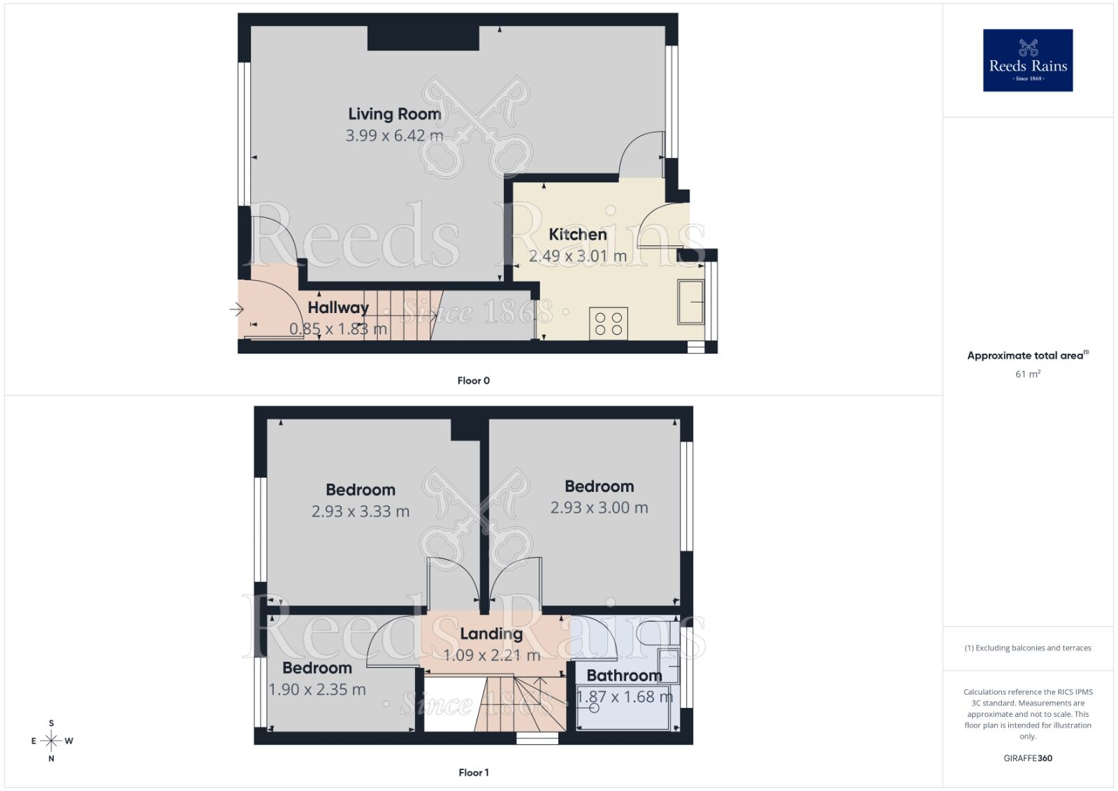 Floorplan of 3 bedroom Detached House to rent, Wesley Street, Leeds, West Yorkshire, LS11