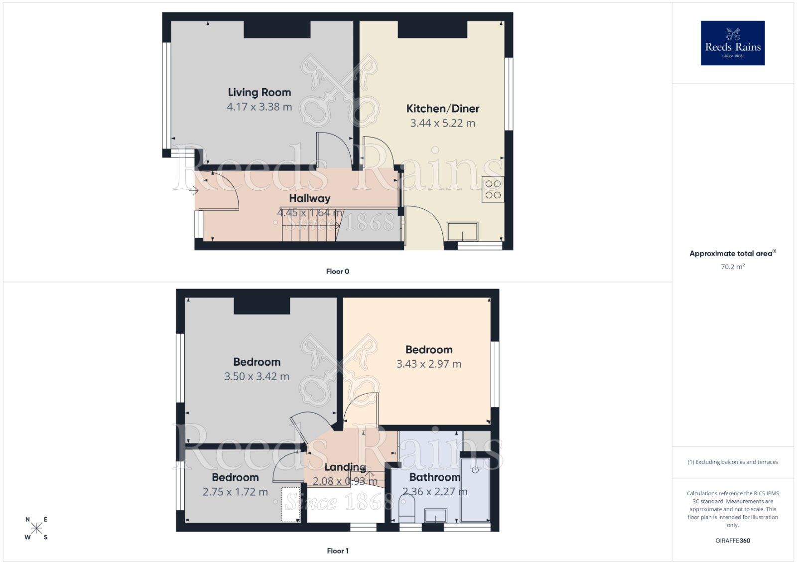 Floorplan of 3 bedroom Semi Detached House for sale, Green Hill Mount, Leeds, West Yorkshire, LS13
