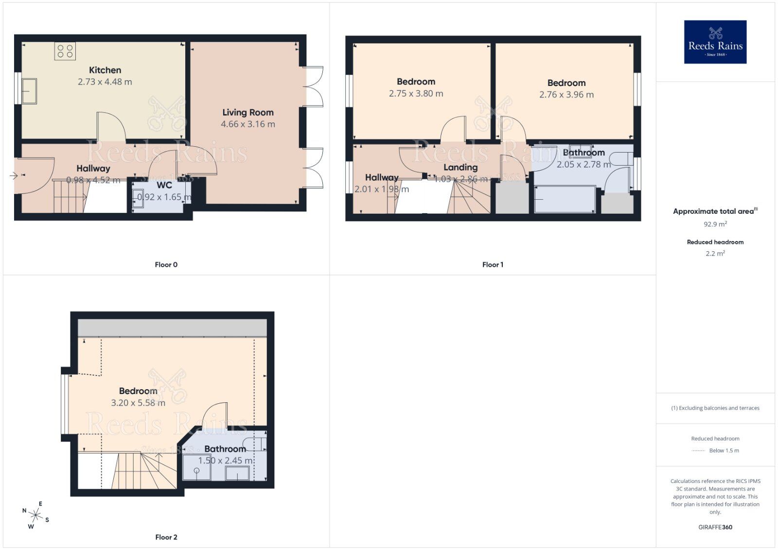 Floorplan of 3 bedroom End Terrace House for sale, Renaissance Drive, Churwell, Leeds, LS27
